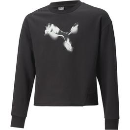 Puma TEEN sequin logo cotton hoodie Neutrals