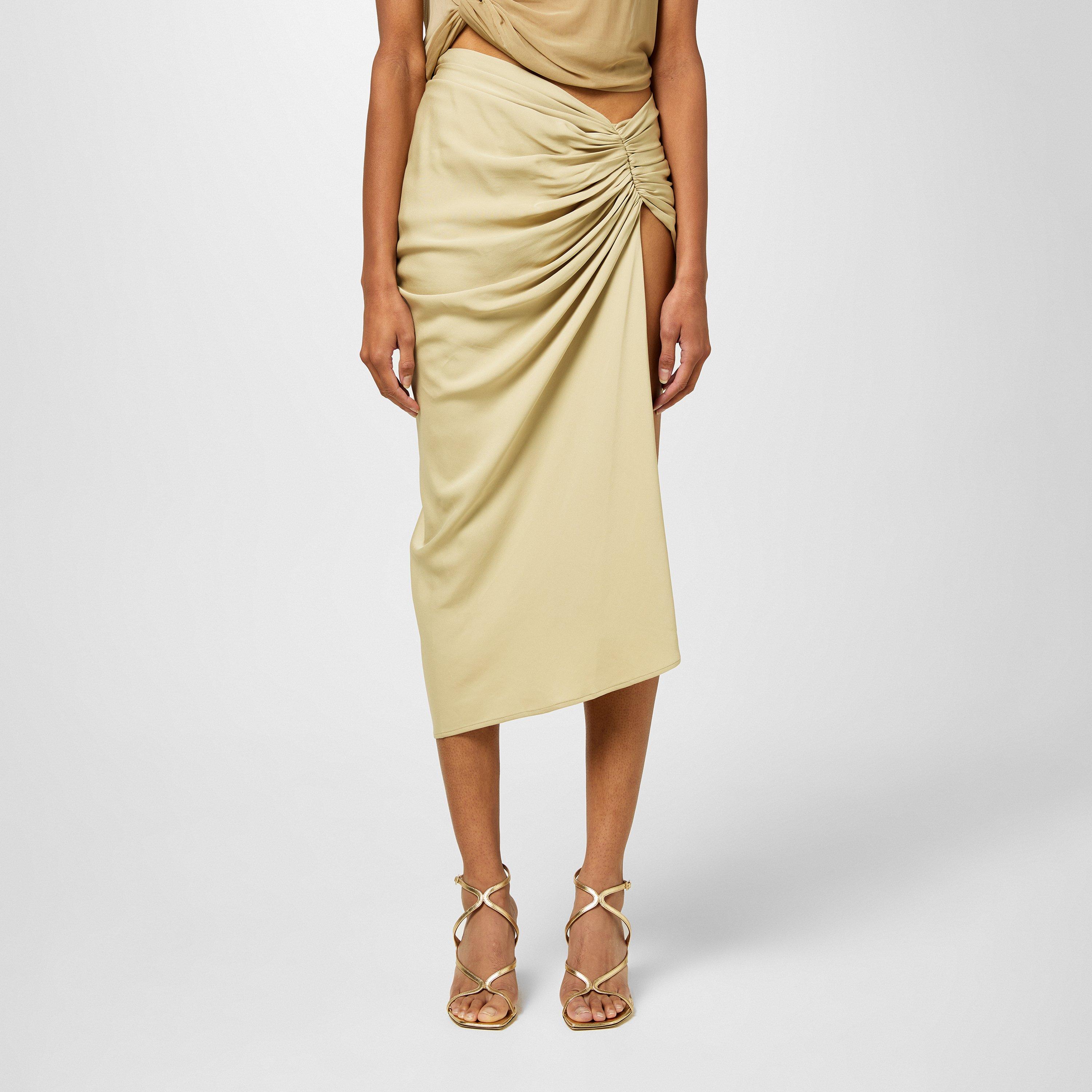 Stone - Christopher Esber - Women's Euripides Ruched Midi Skirt - 1