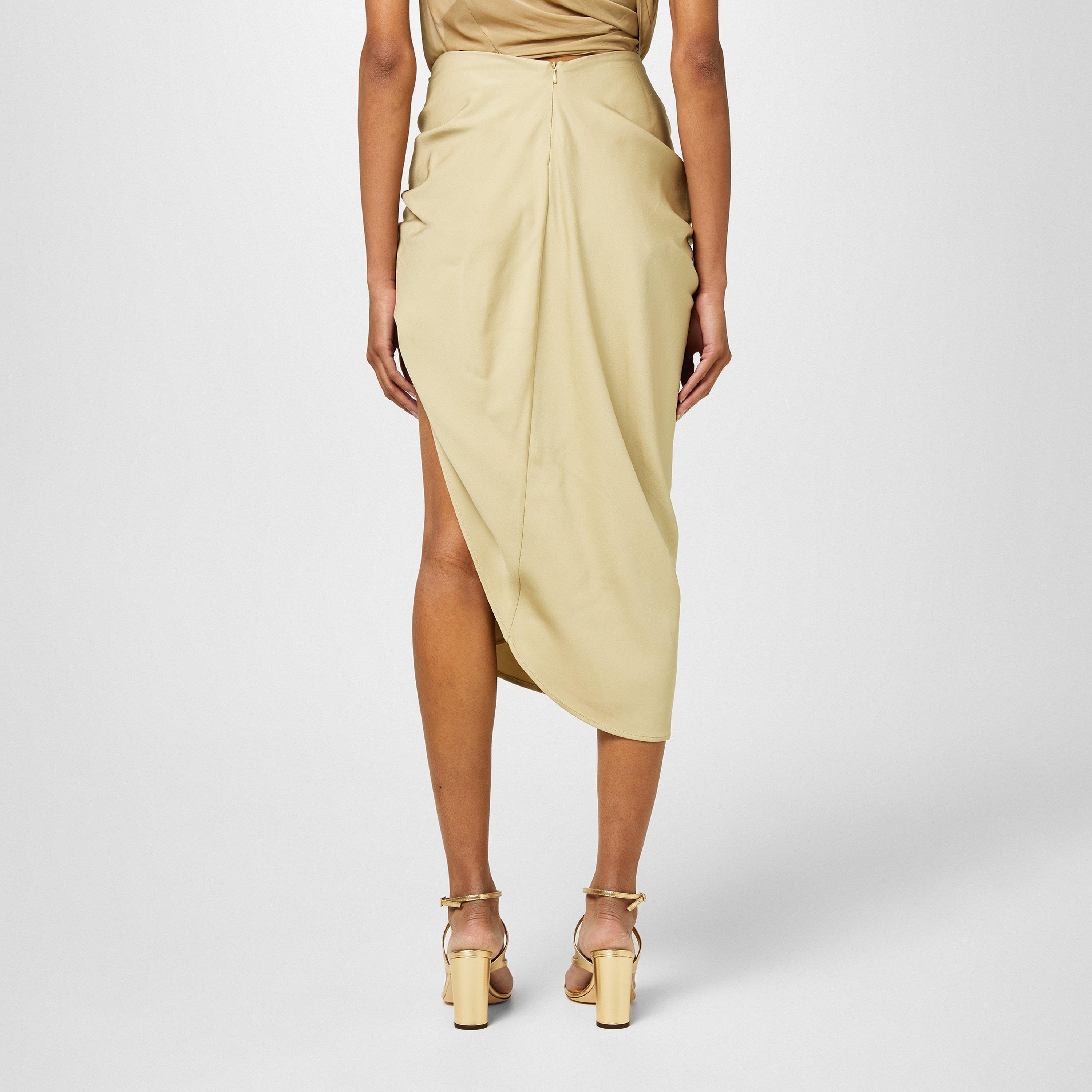 Stone - Christopher Esber - Women's Euripides Ruched Midi Skirt - 3