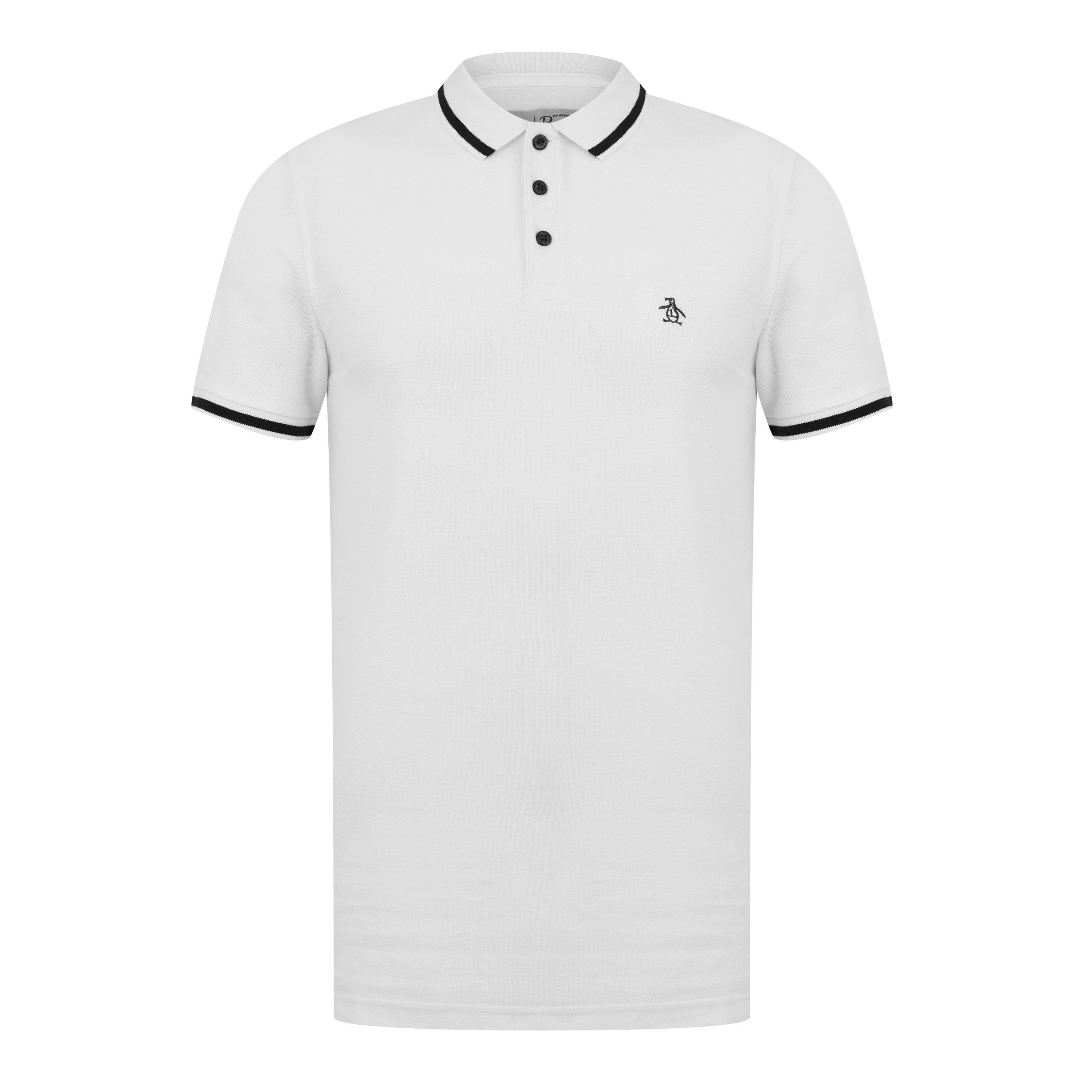 Original Penguin Men's Op Tipped Polo Shirt - White - Small