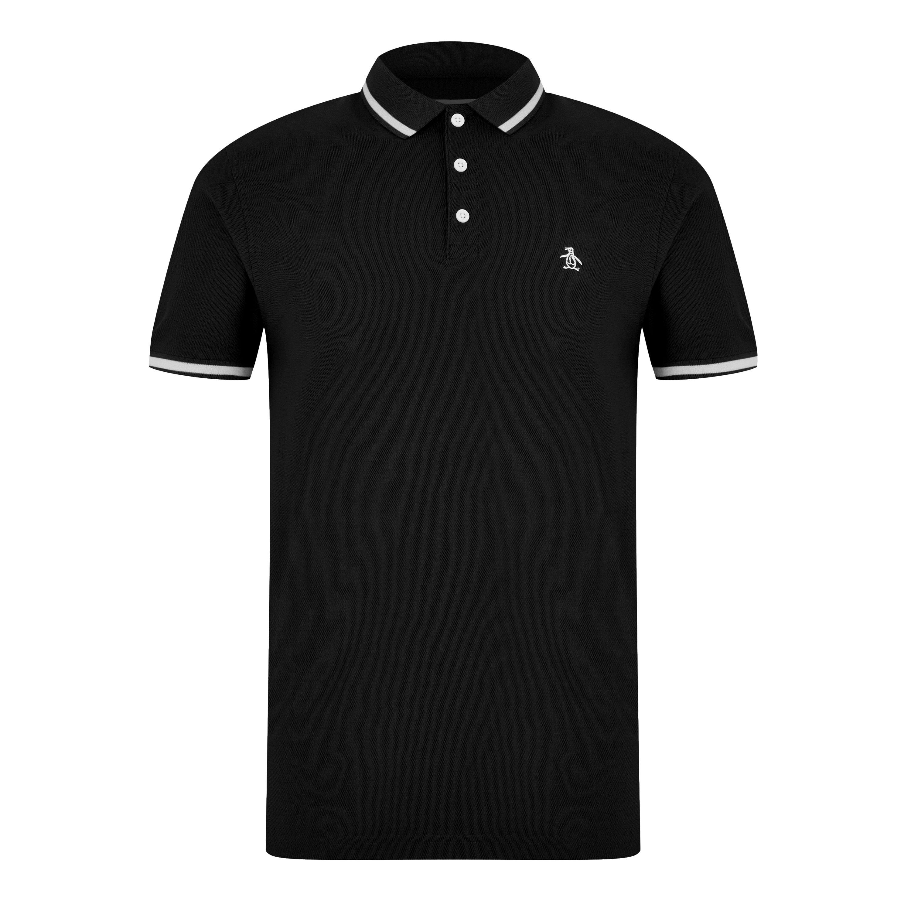 Original Penguin Men's Op Tipped Polo Shirt - Black - Small