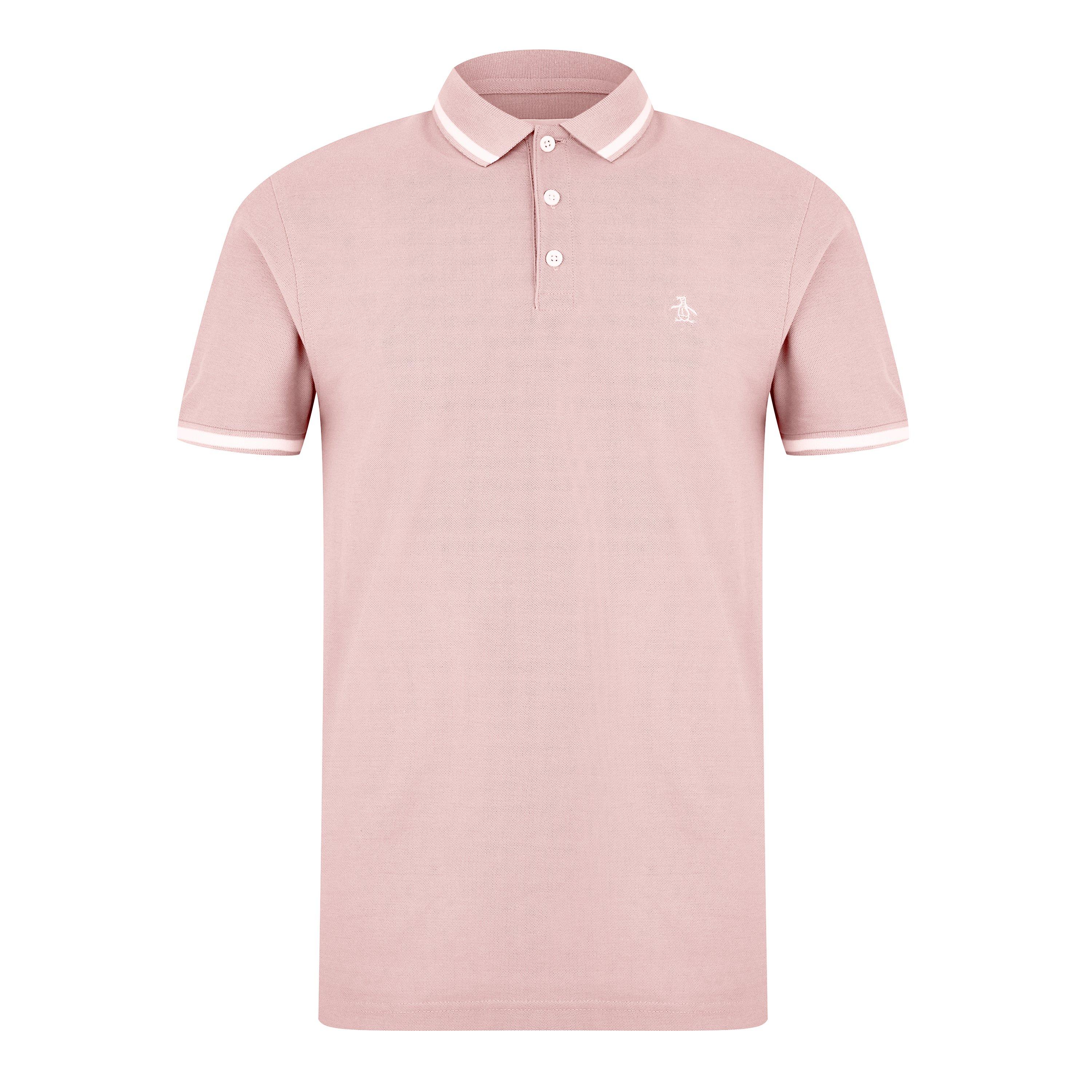 Original Penguin Men's Op Tipped Polo Shirt - Pink - Small