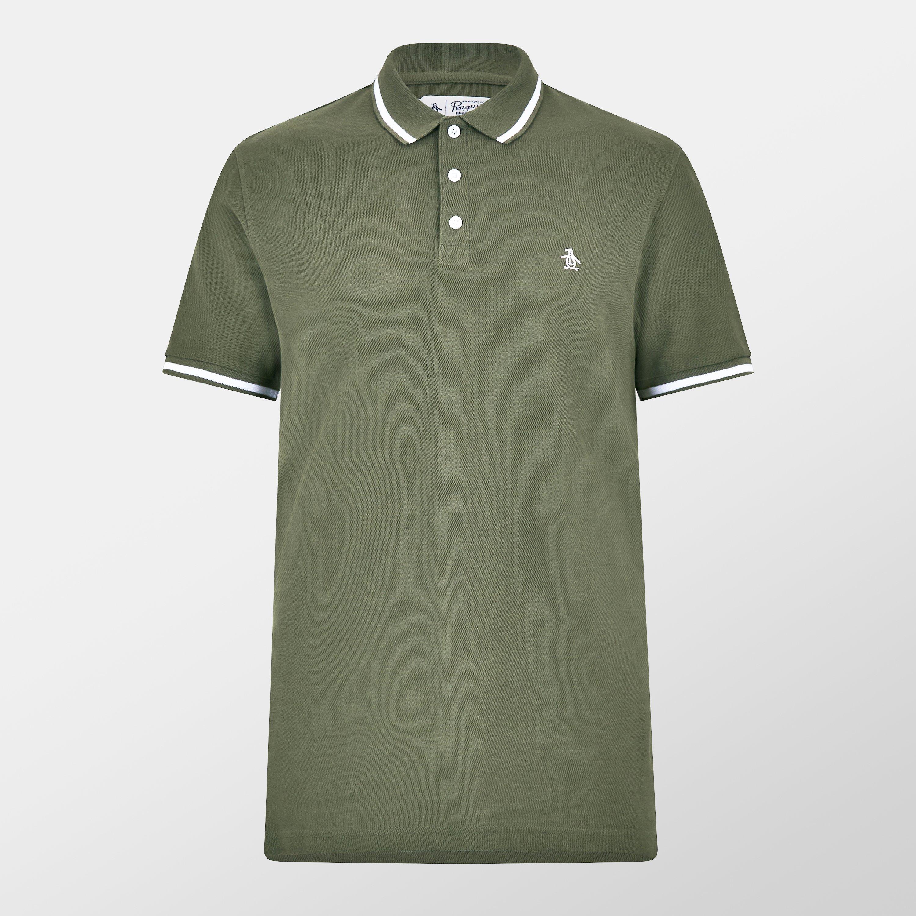 Original Penguin Men's Op Tipped Polo Shirt - Grape Leaf - Small