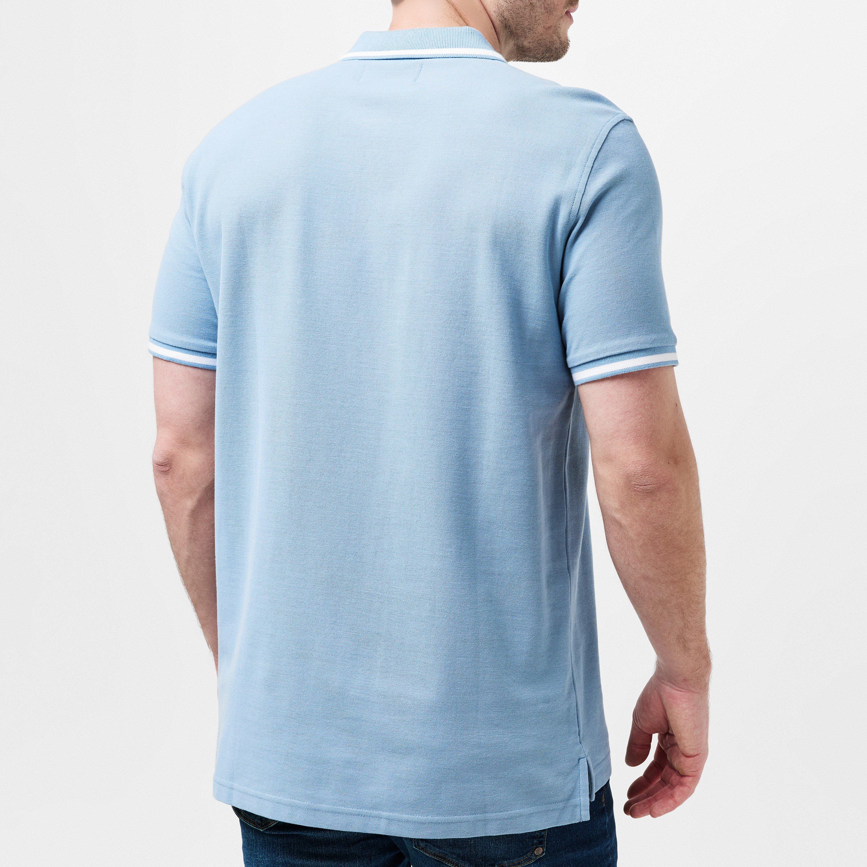 Faded Denim - Original Penguin - OP Tipped Polo Shirt Mens - 4