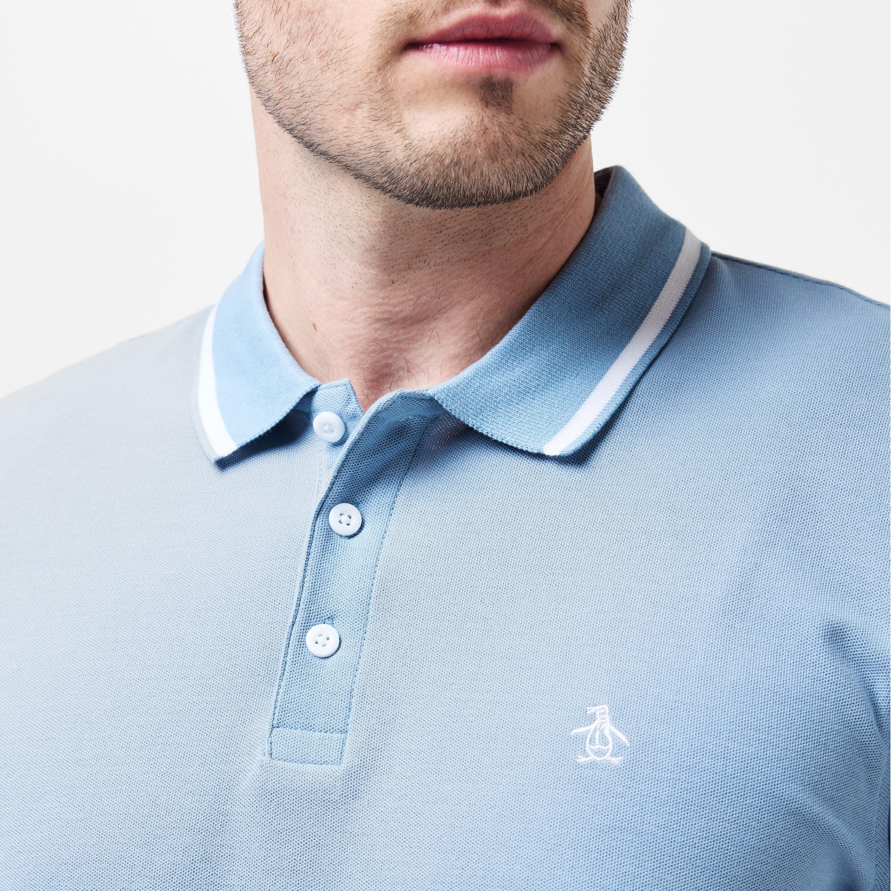 Faded Denim - Original Penguin - OP Tipped Polo Shirt Mens - 5