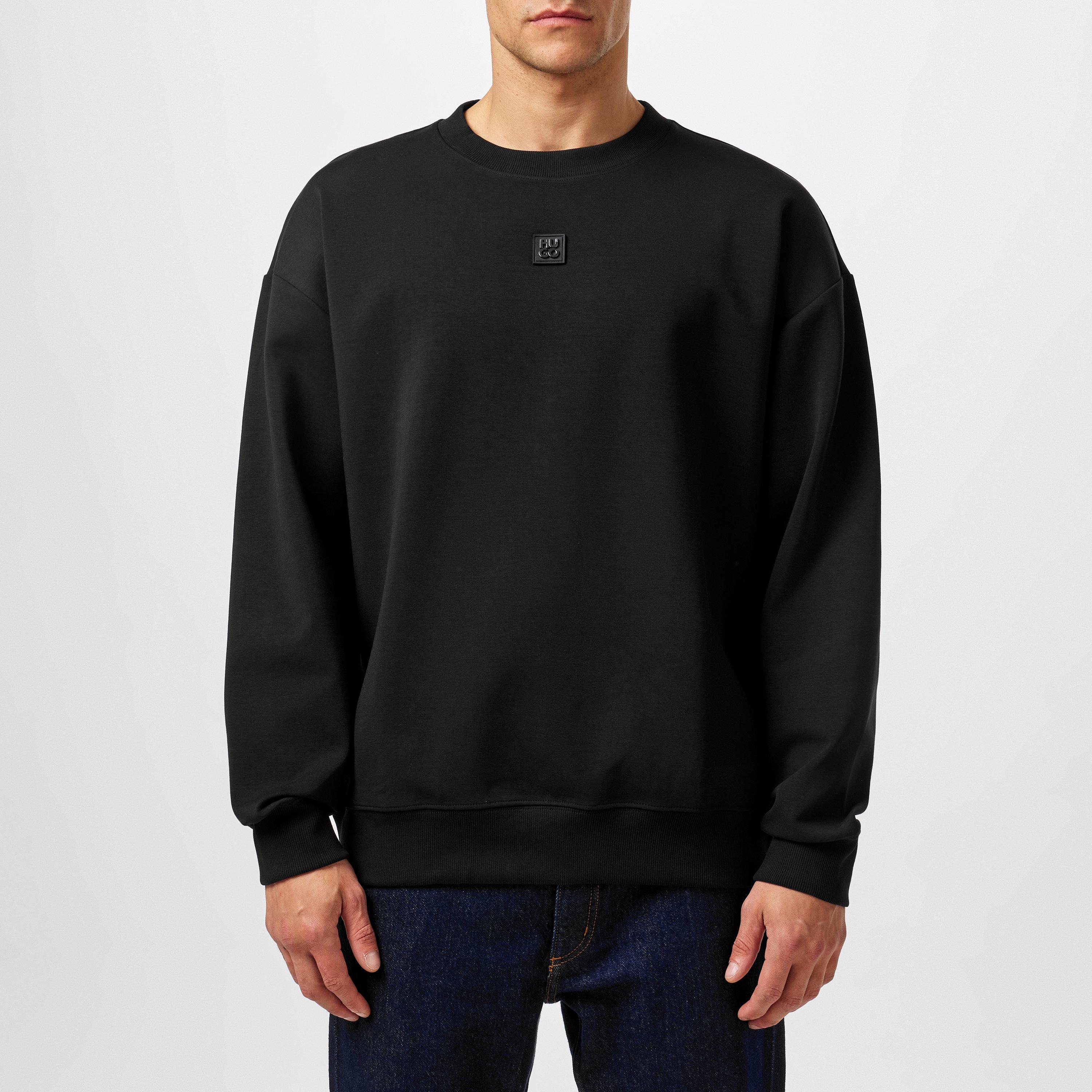 Black 001 - Hugo - Men's Dettil Crew-neck Sweatshirt - 3