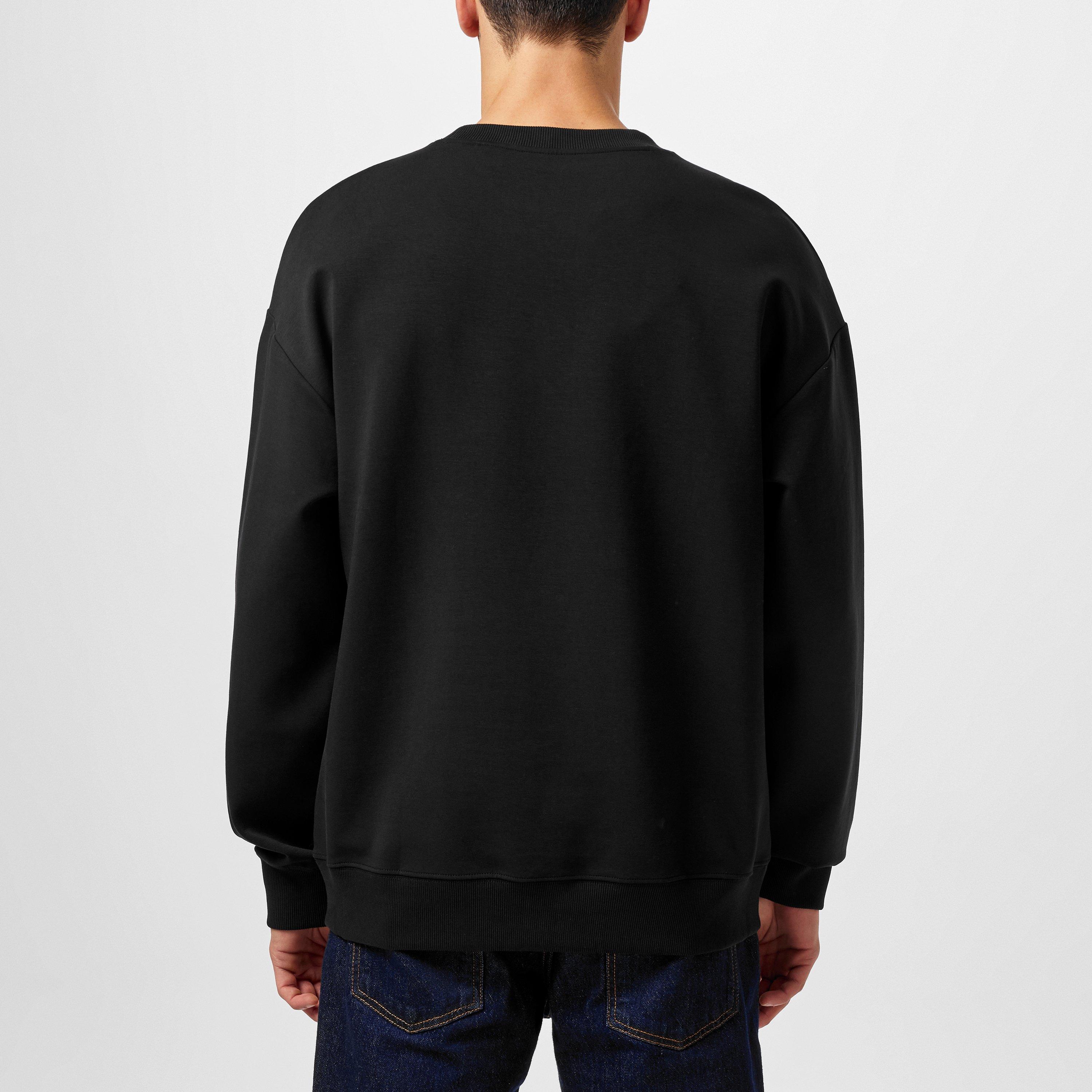 Black 001 - Hugo - Men's Dettil Crew-neck Sweatshirt - 4