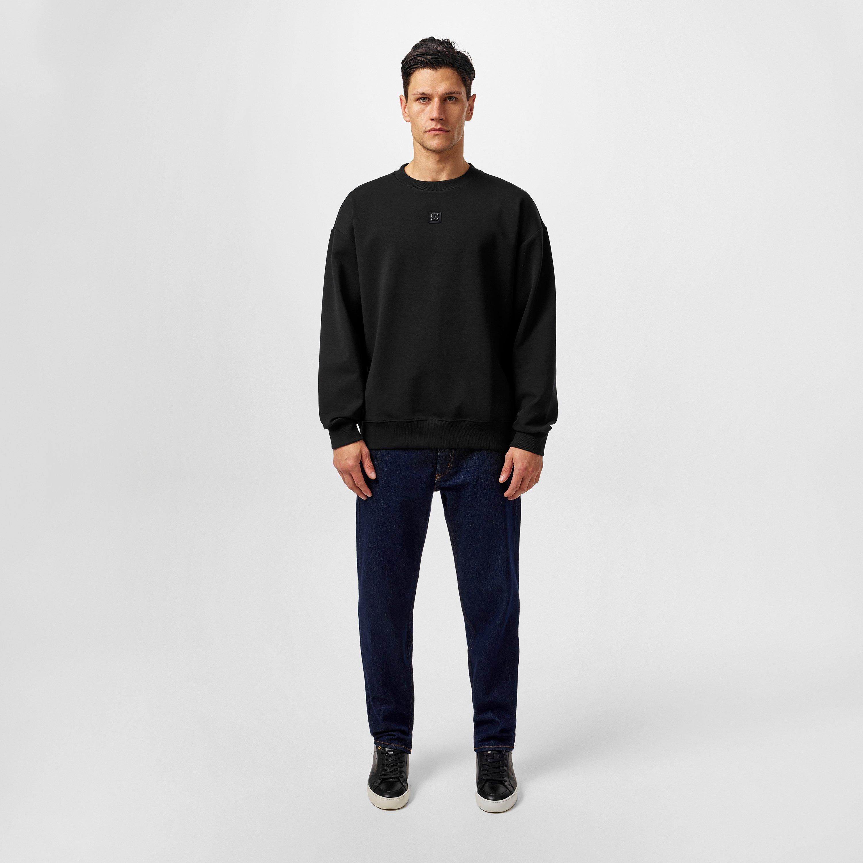 Black 001 - Hugo - Men's Dettil Crew-neck Sweatshirt - 5