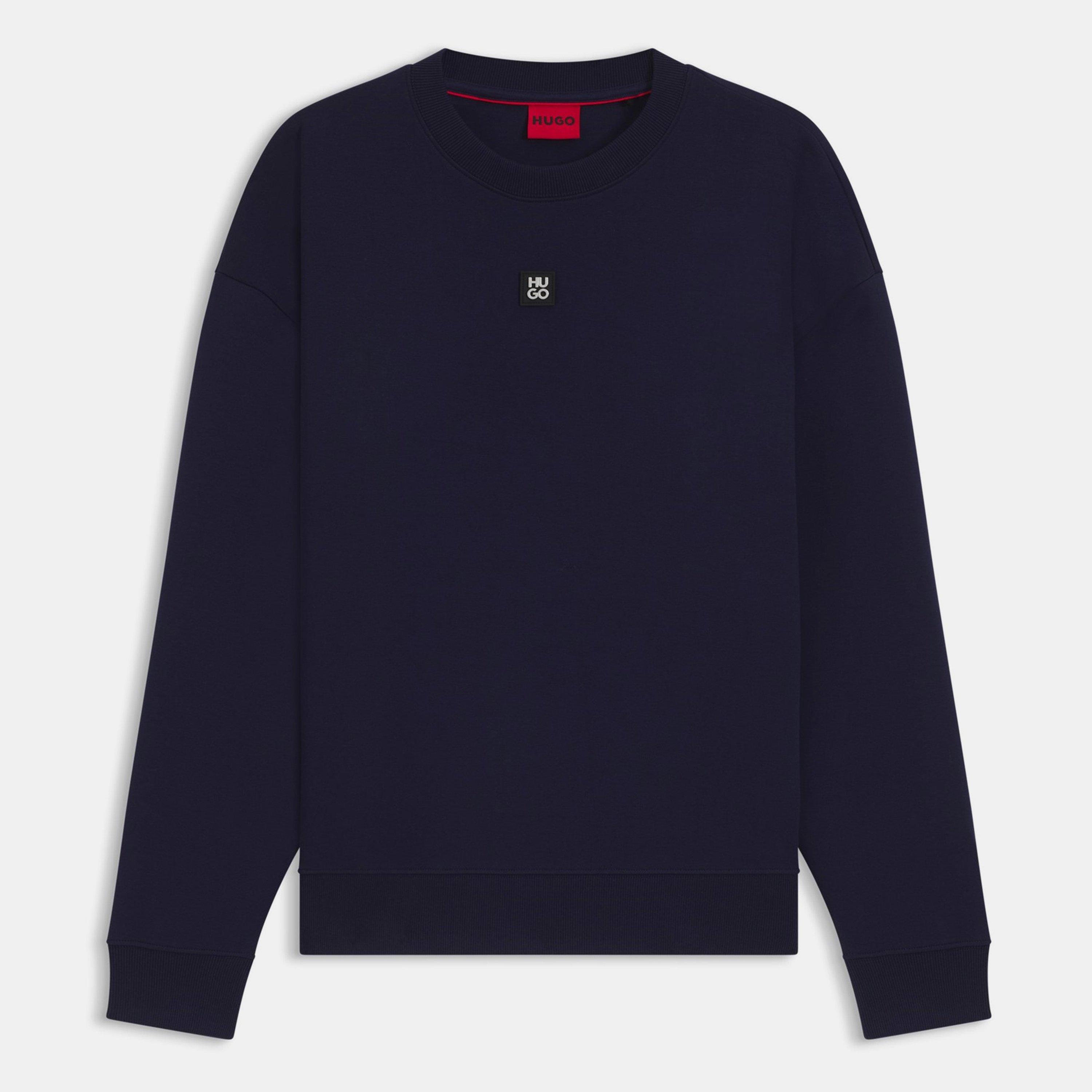 Hugo Men's Dettil Crew-Neck Sweatshirt - Navy 418 - XL