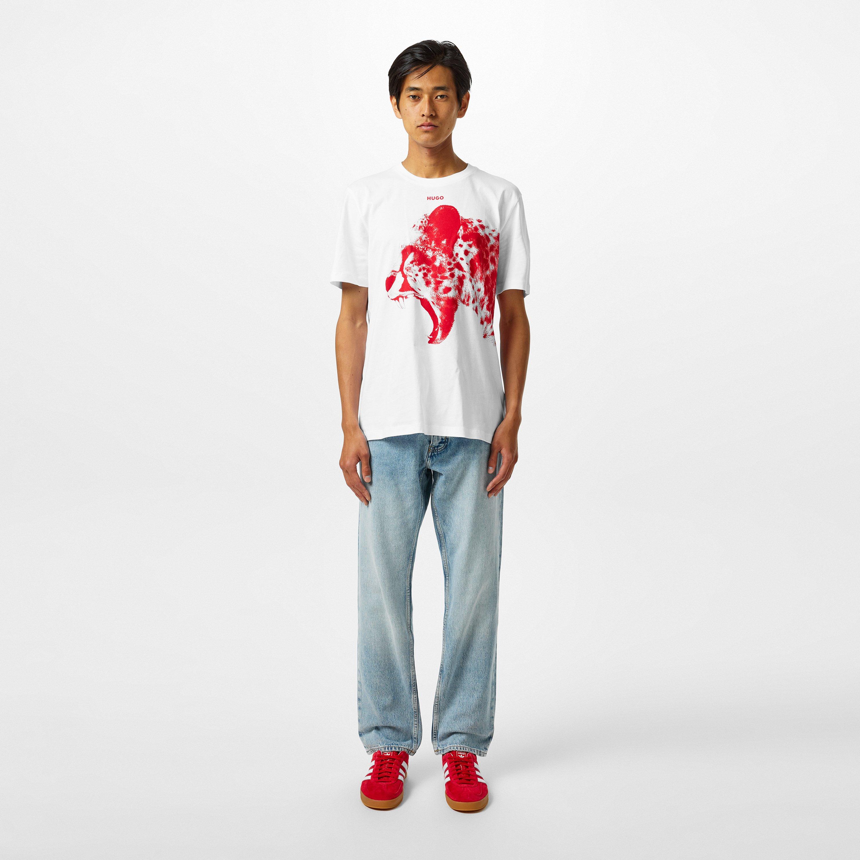 White 100 - Hugo - Men's Dikobra Regular Fit T-Shirt - 6