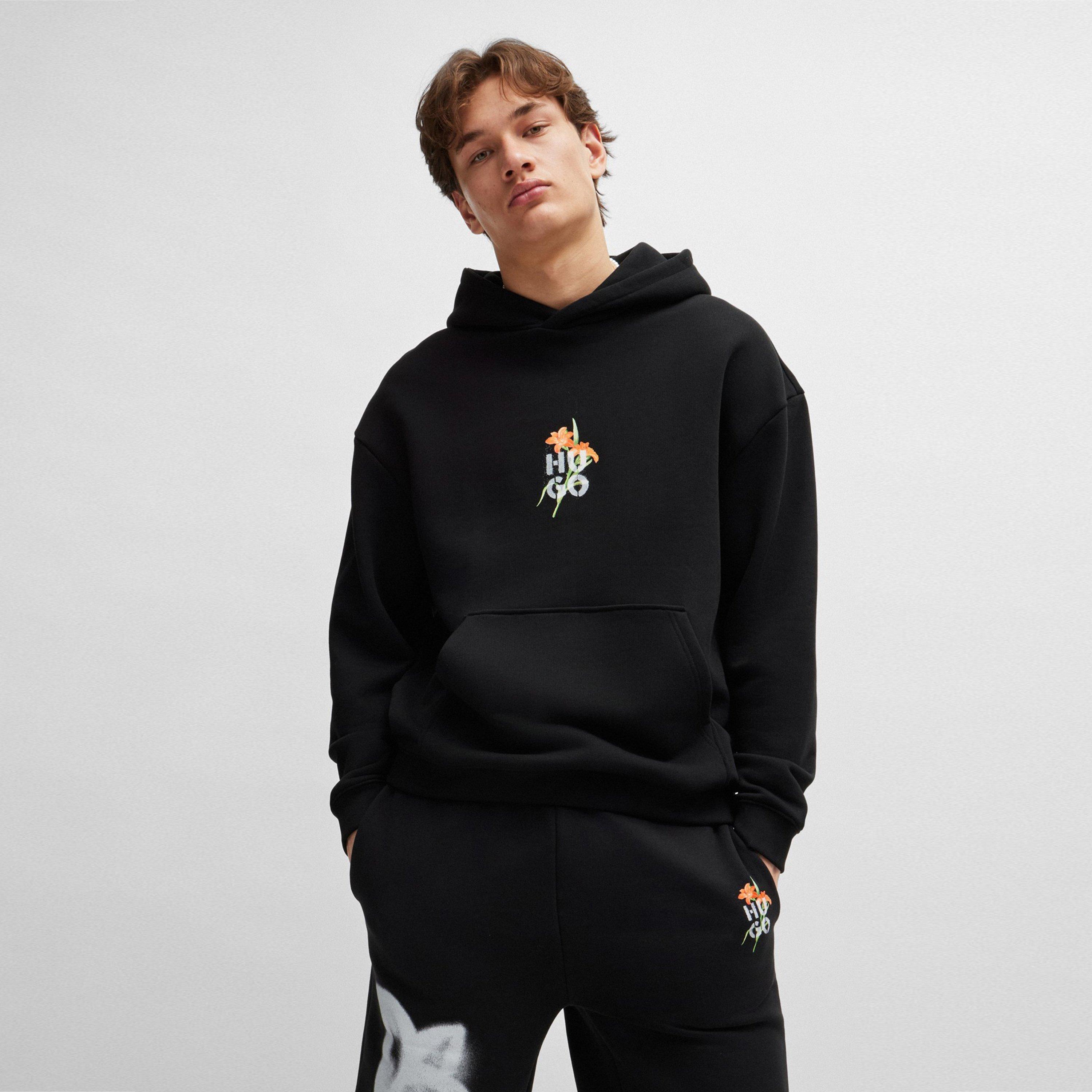 Black 001 - Hugo - Men's Diblossomy Hoodie - 2