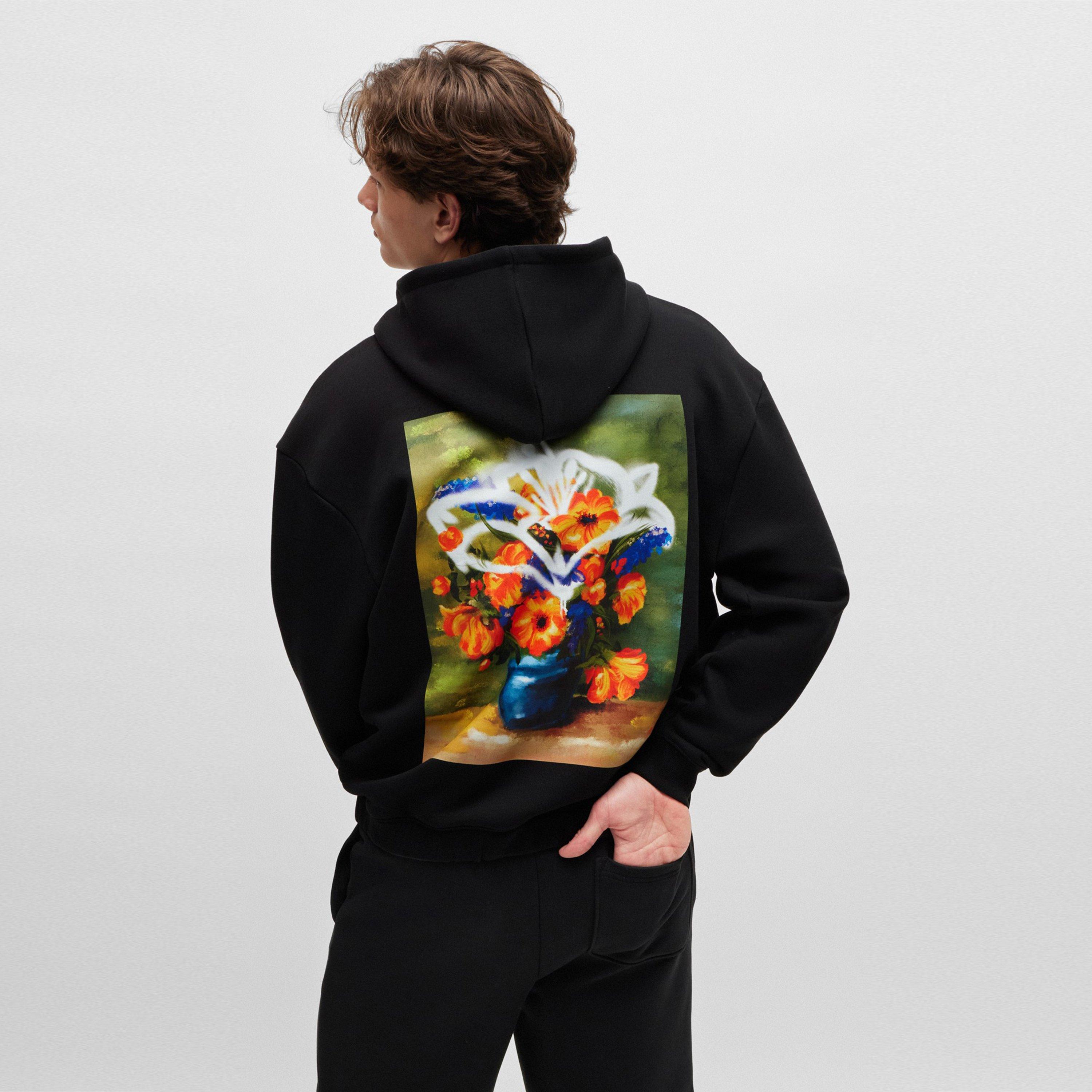 Black 001 - Hugo - Men's Diblossomy Hoodie - 3