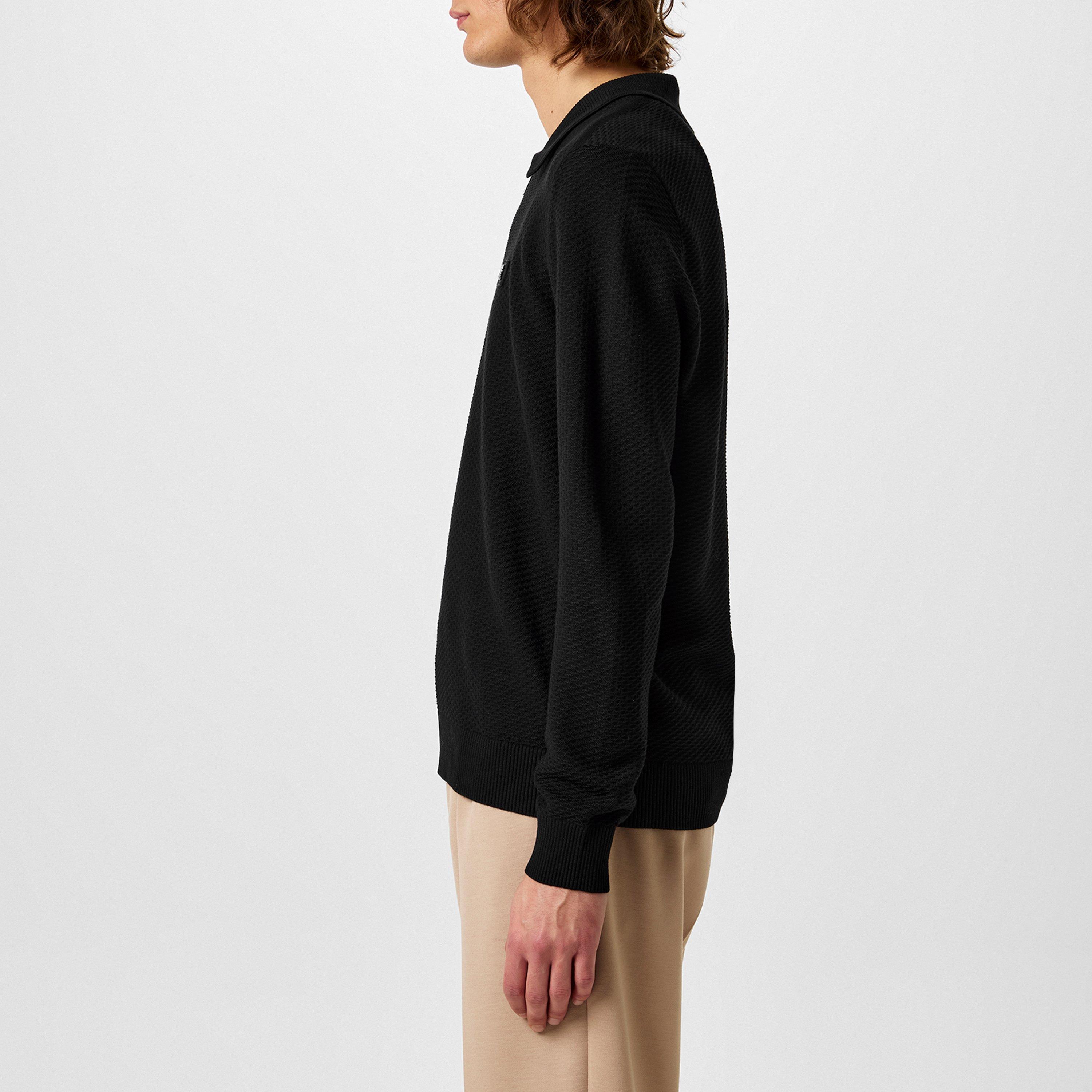 Black 001 - Hugo - Sastoon Knitted Polo Shirt - 2