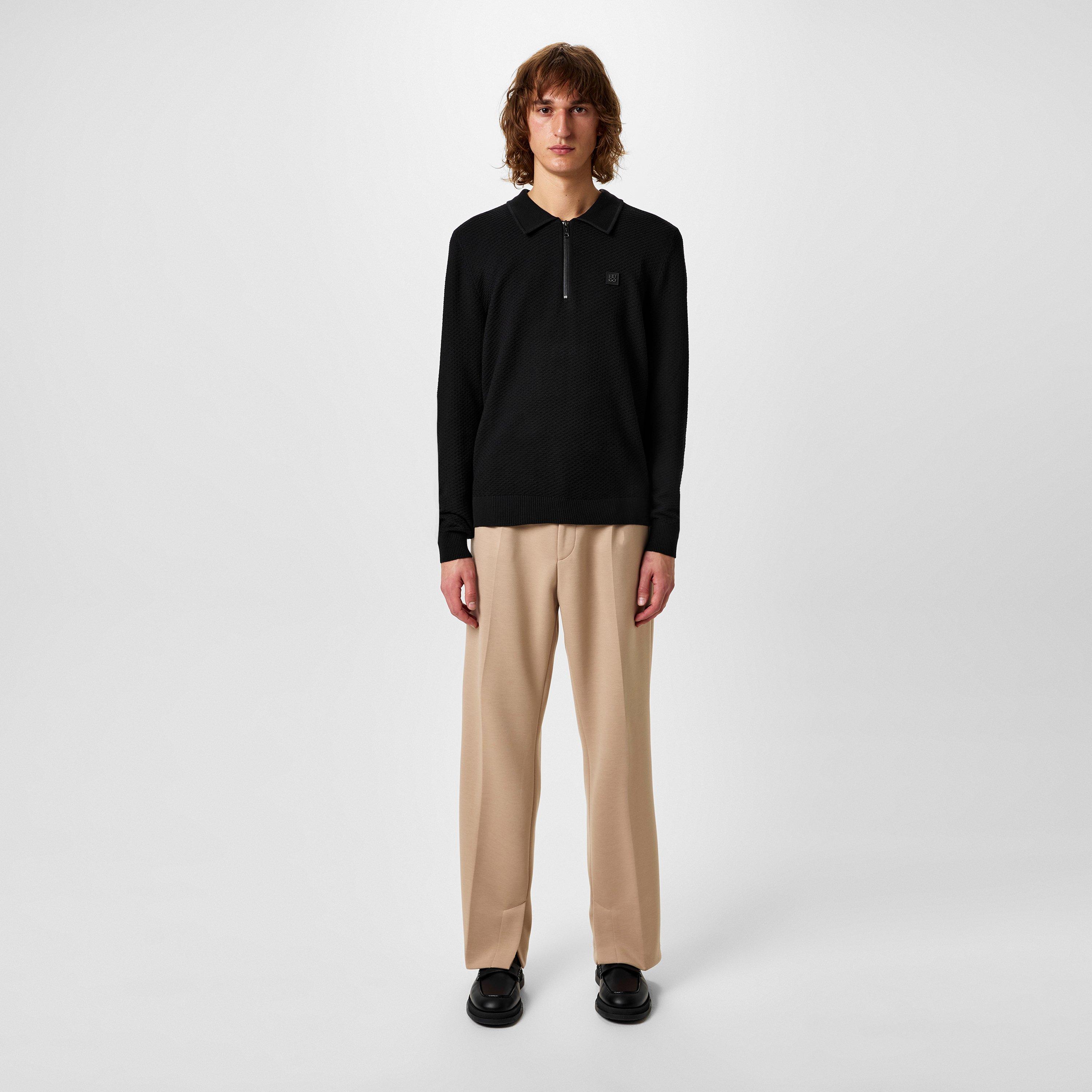 Black 001 - Hugo - Sastoon Knitted Polo Shirt - 6