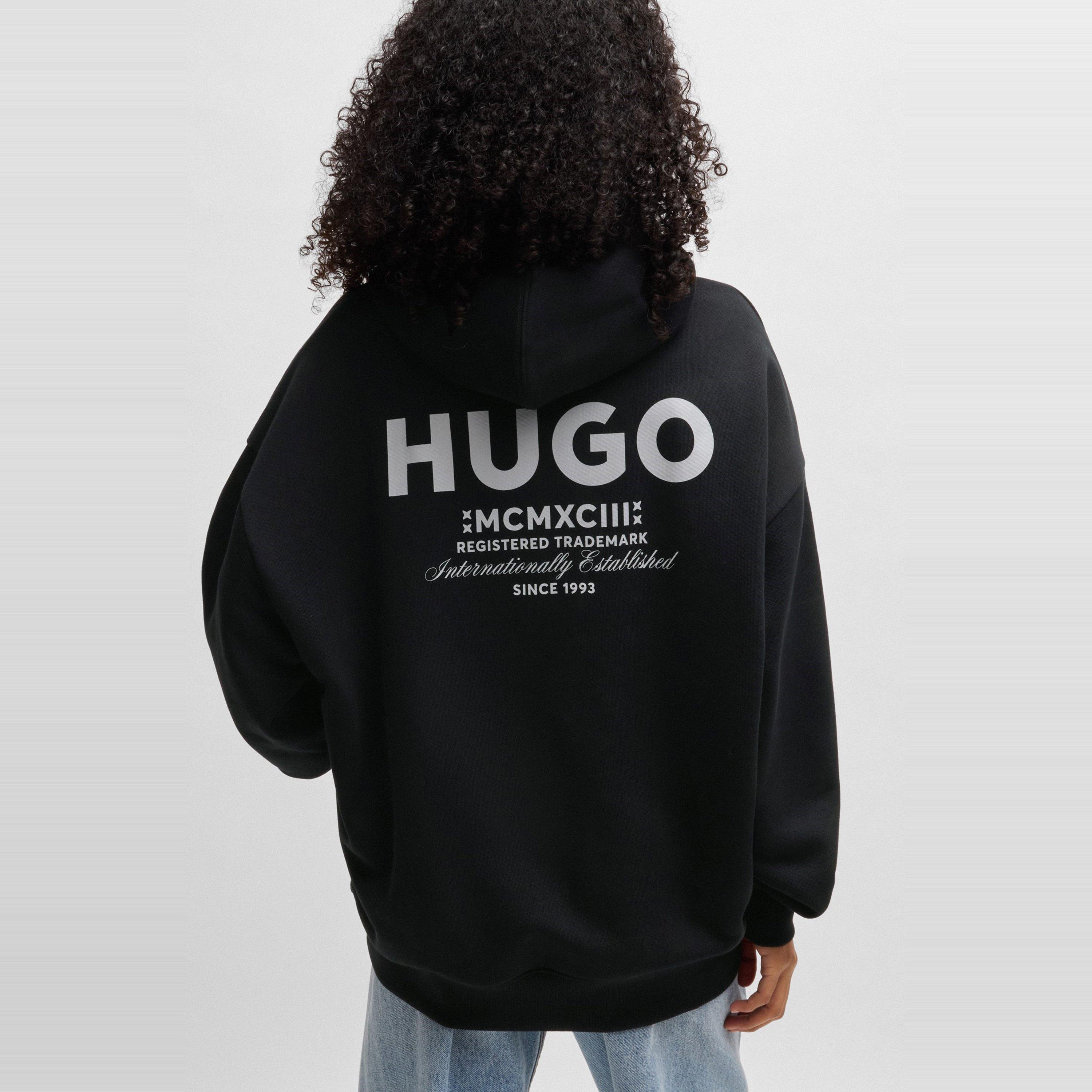 Black 002 - Hugo - Men's Over-the-head Hoodie - 4