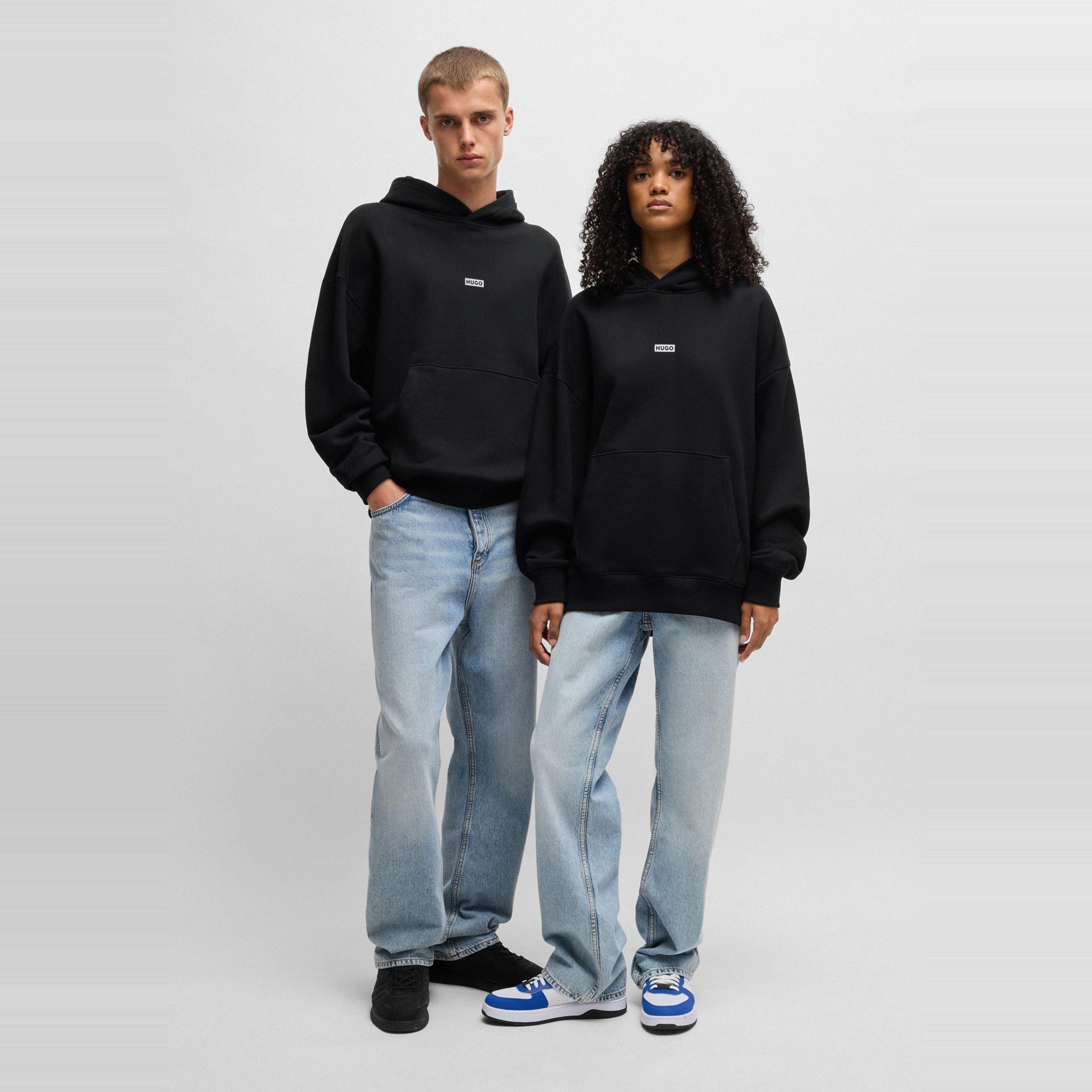 Black 002 - Hugo - Men's Over-the-head Hoodie - 7