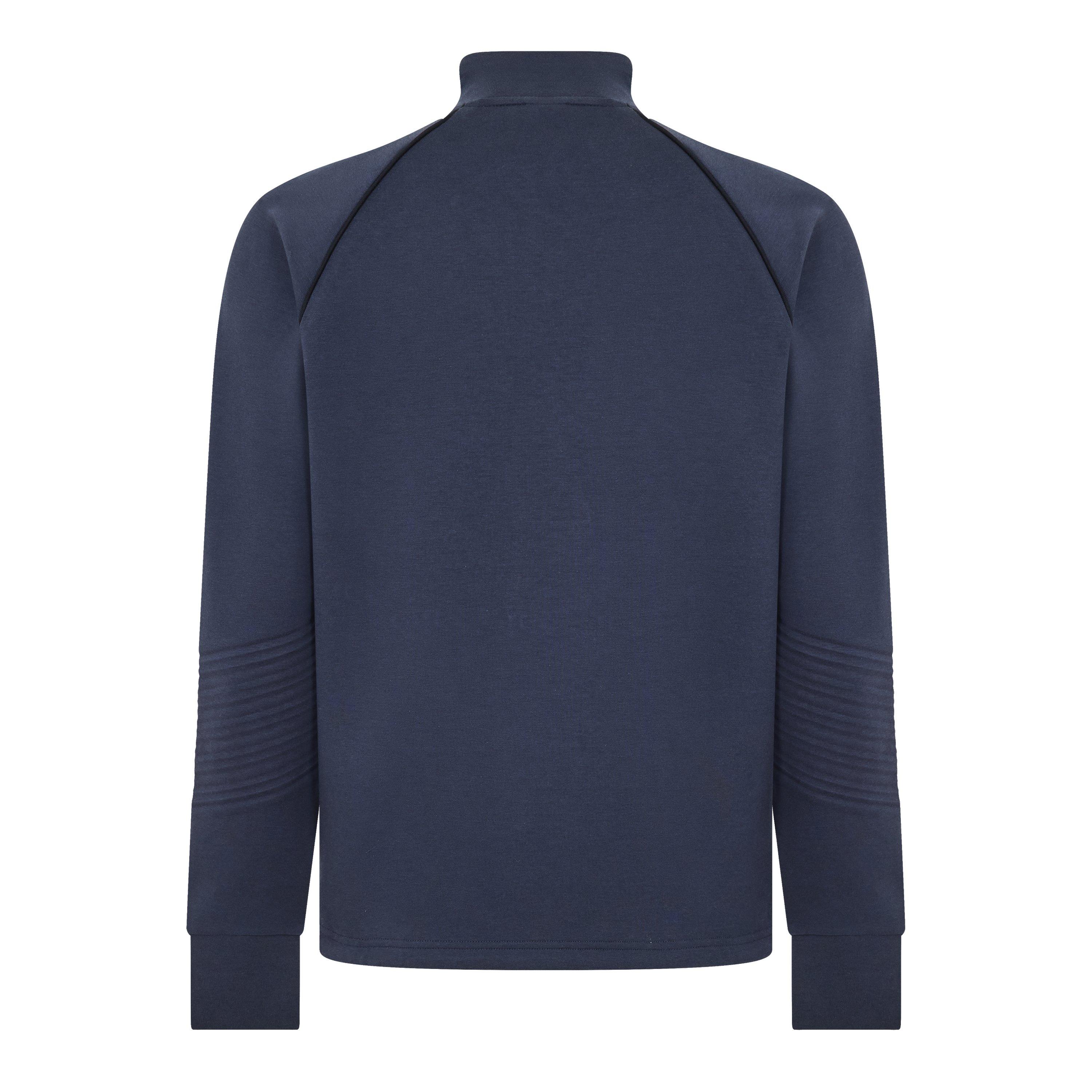 Dark Blue - Boss - Men's Quarter Zip Sweatshirt - 2