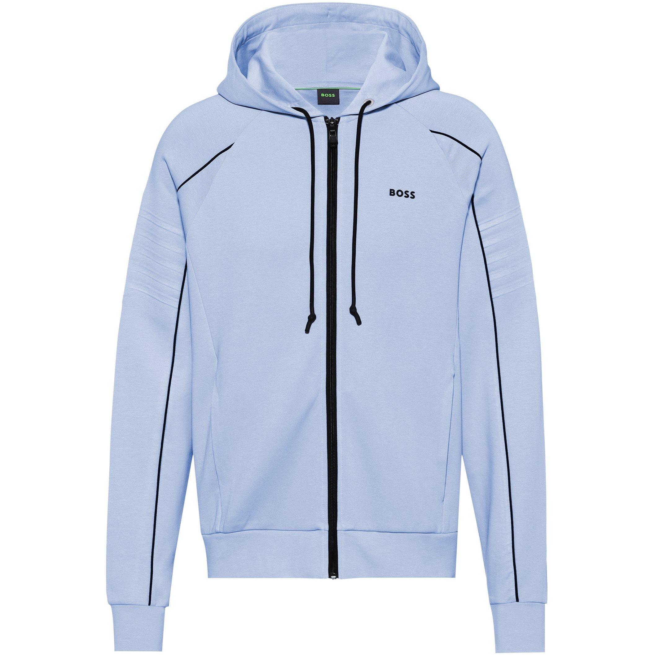 Open Blue 498 - Boss - Men's Saggy Green Full Zip Cotton Zip Hoodie - 1