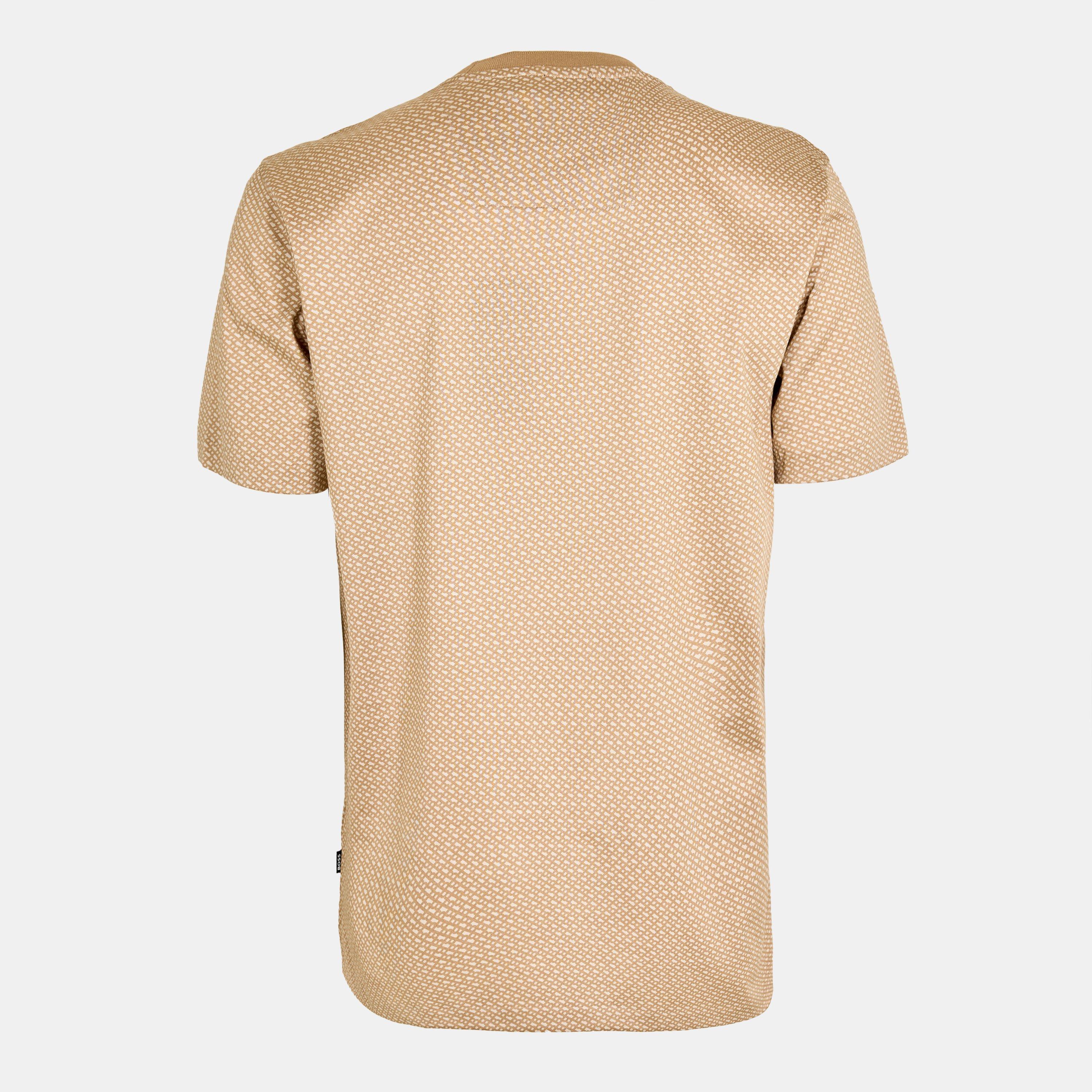 Open Beige - Boss - Men's Thompson Monogram Cotton Short Sleeve T-Shirt - 2