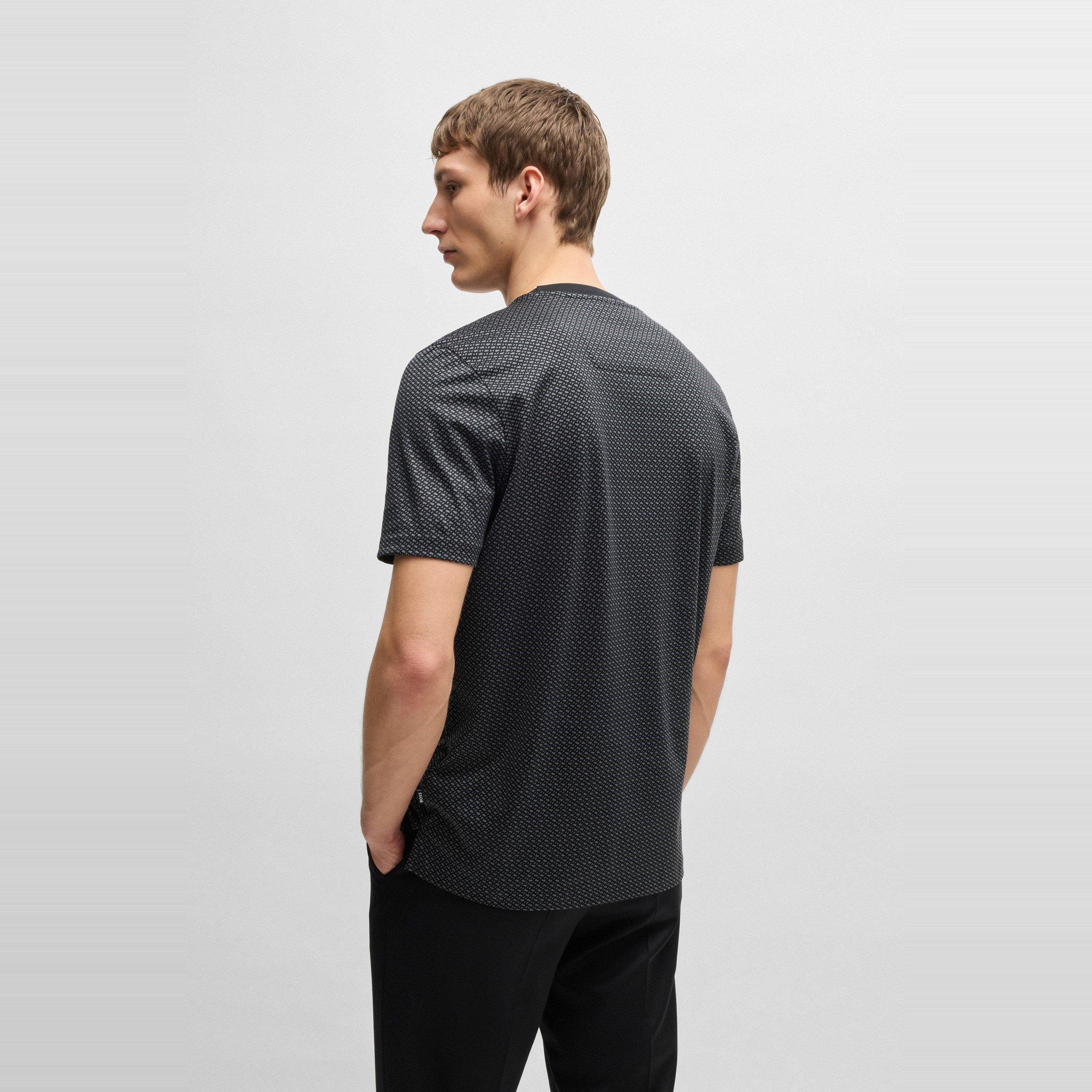 Black - Boss - Men's Thompson Two-tone Monogram T-Shirt - 3