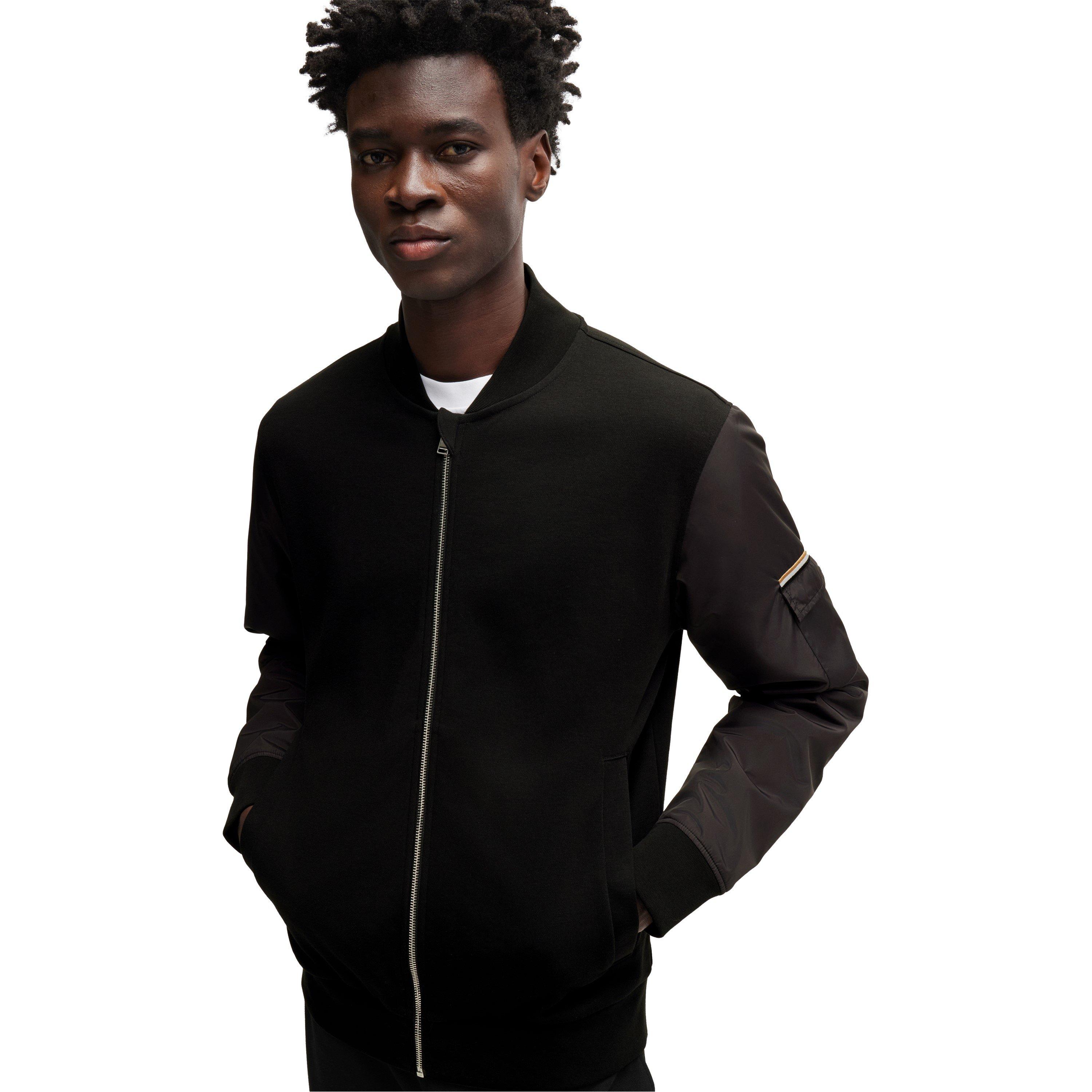 Black 001 - Boss - Men's C-Skiles 25 Full Zip Fleece Hoodie - 3