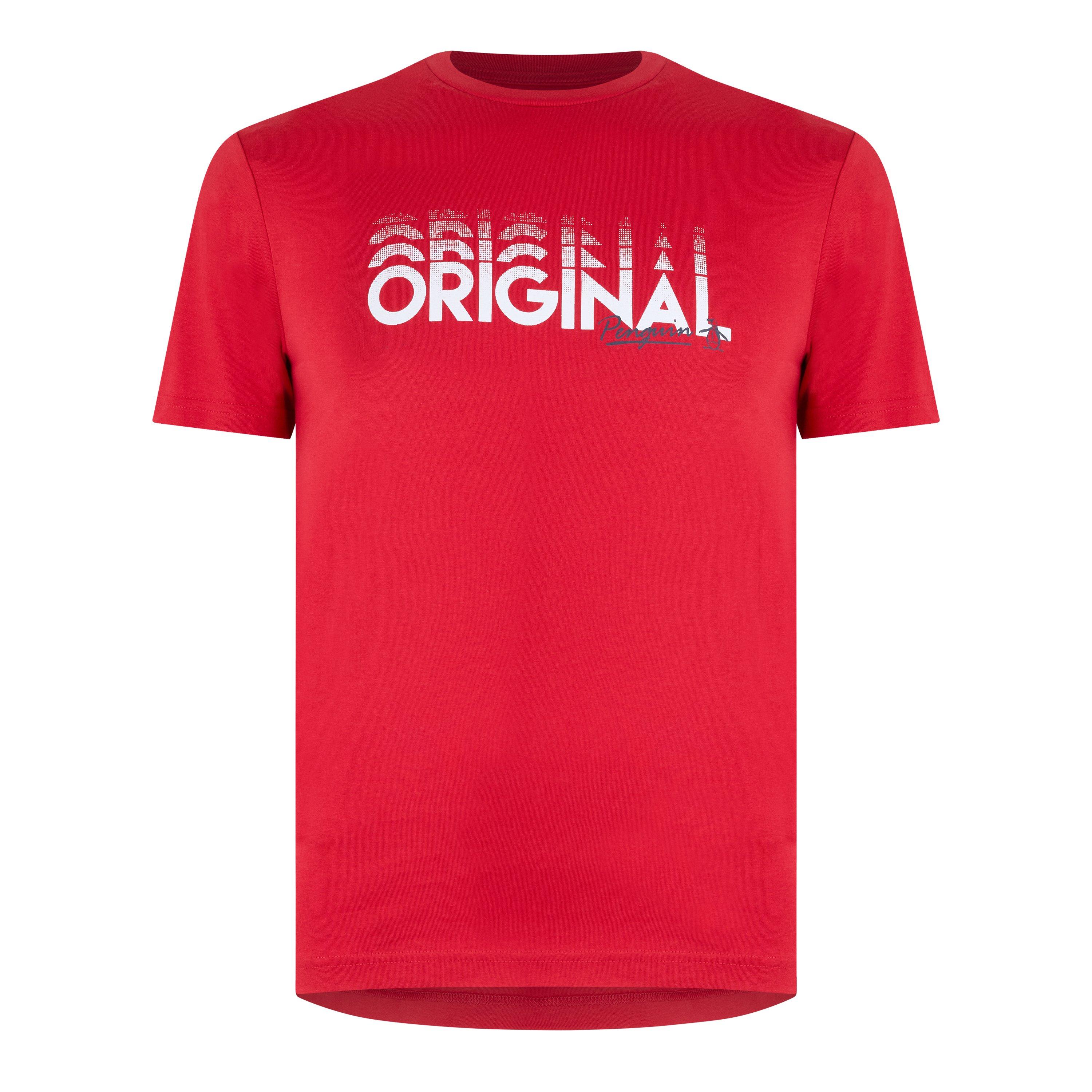 Original Penguin Men's Regular Fit T-Shirt - Salsa - Small