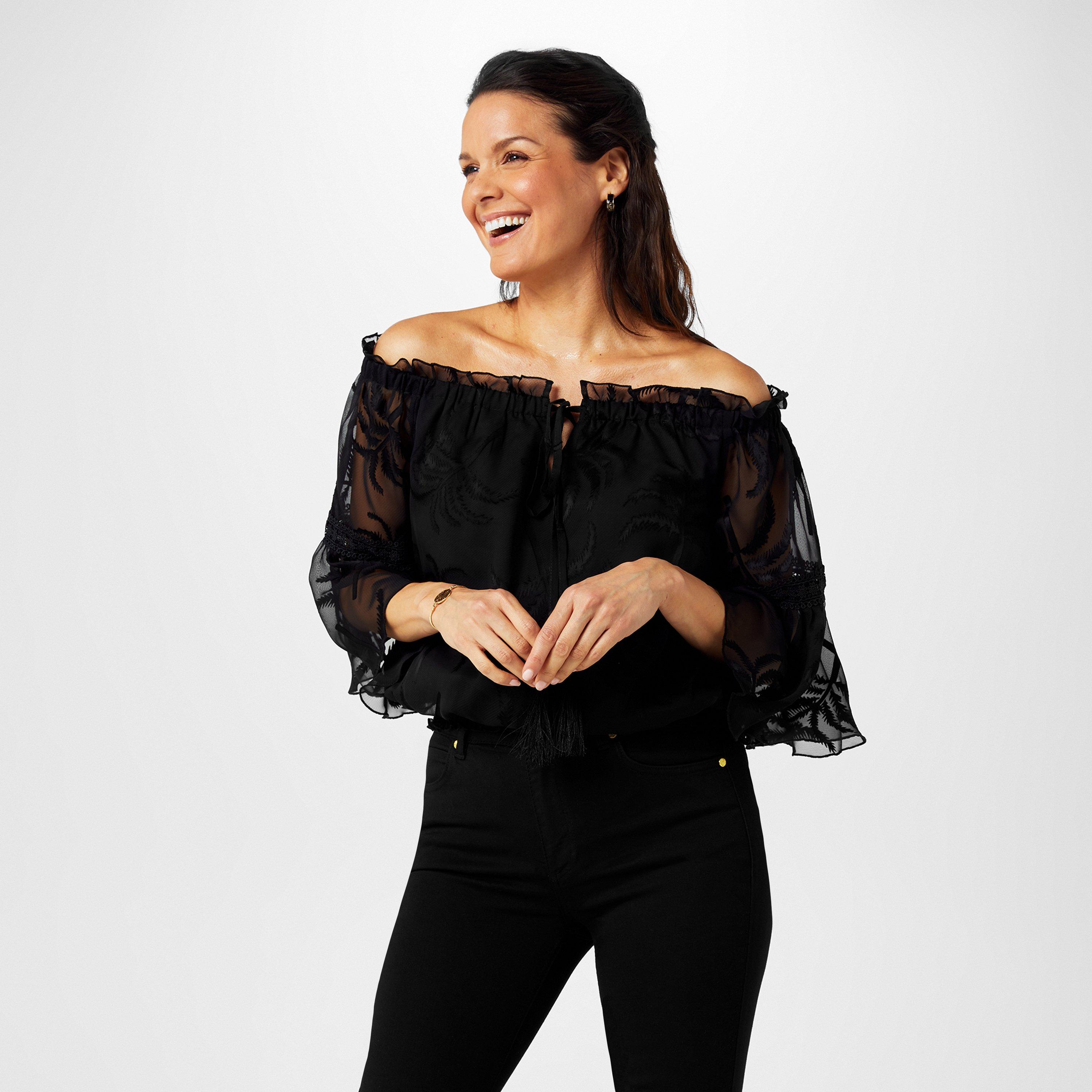 Palm Burnout - Biba - Bardot Top - 1