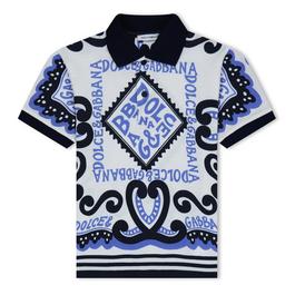 Dolce and Gabbana DG Print Lgo Shirt Jn42