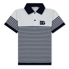 Dolce and Gabbana DG Lgo Strpe Polo Jn42