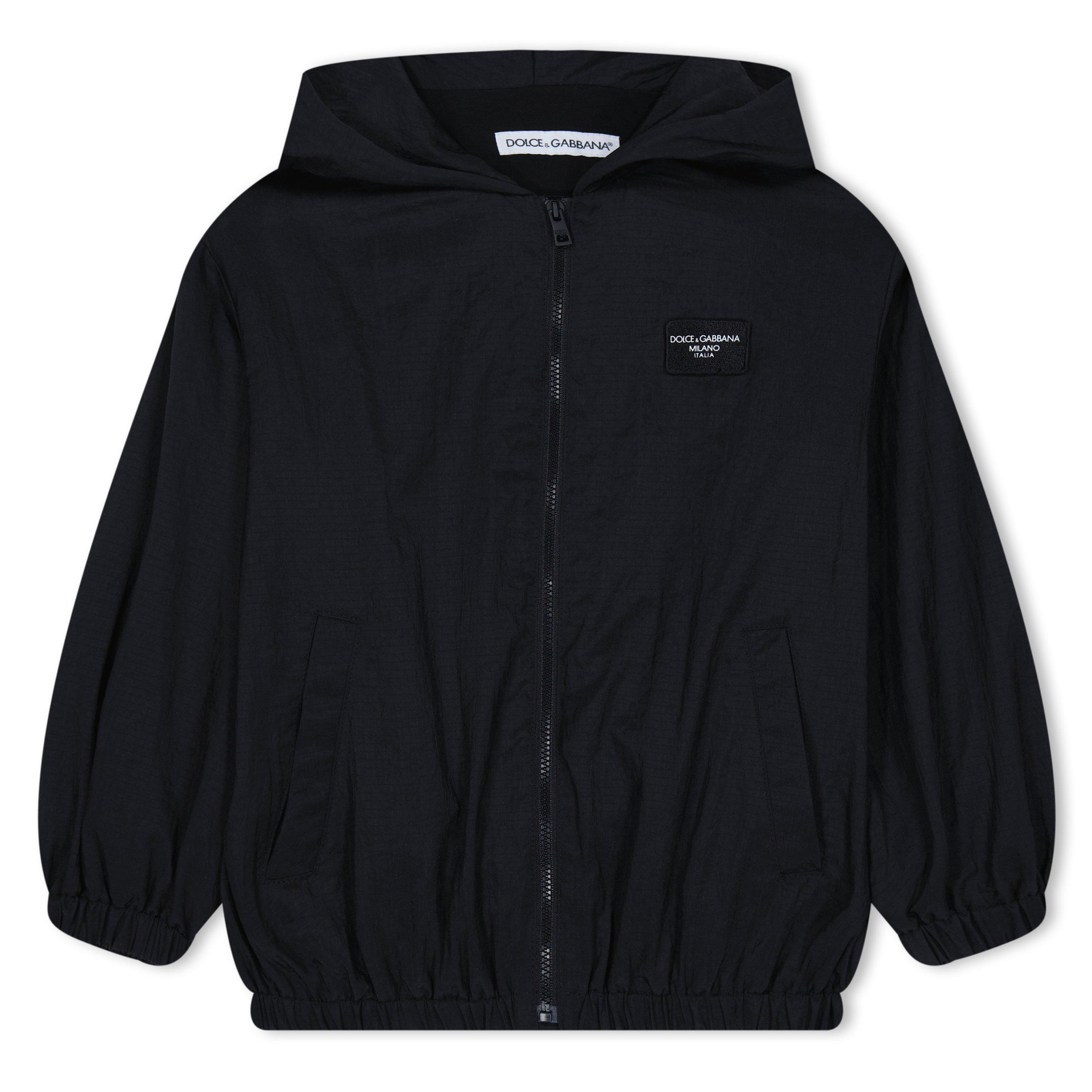 Black N0000 - Dolce and Gabbana - Logo Zip Hoodie Juniors - 1