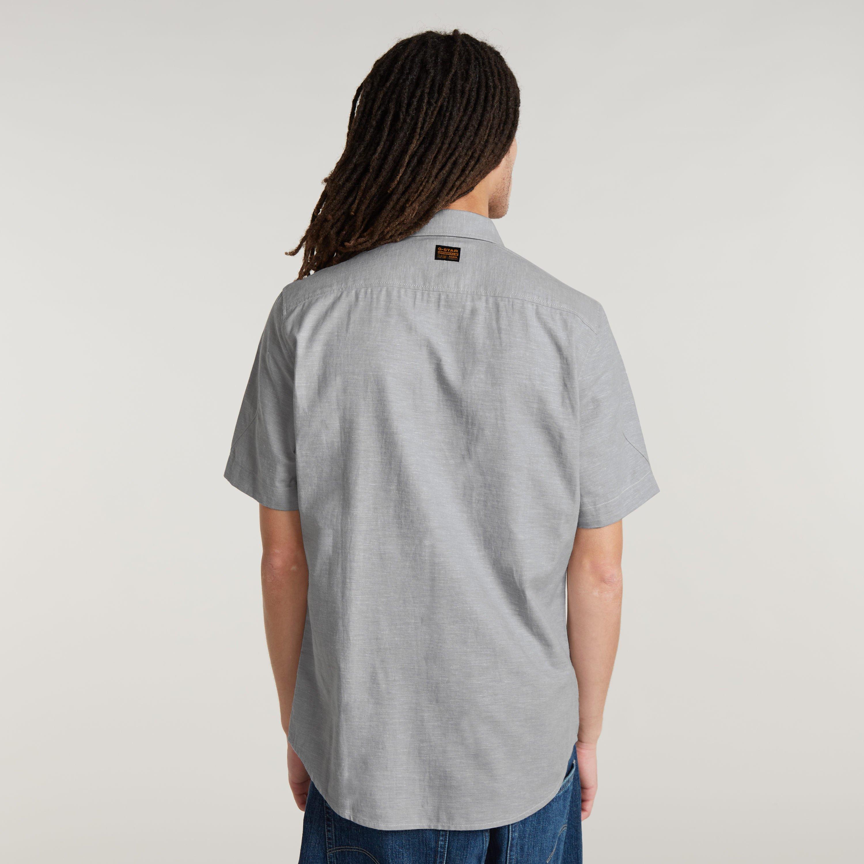 Corrct Gry G301 - G Star - Men's Marine Slim Short-Sleeve Oxford Shirt - 2