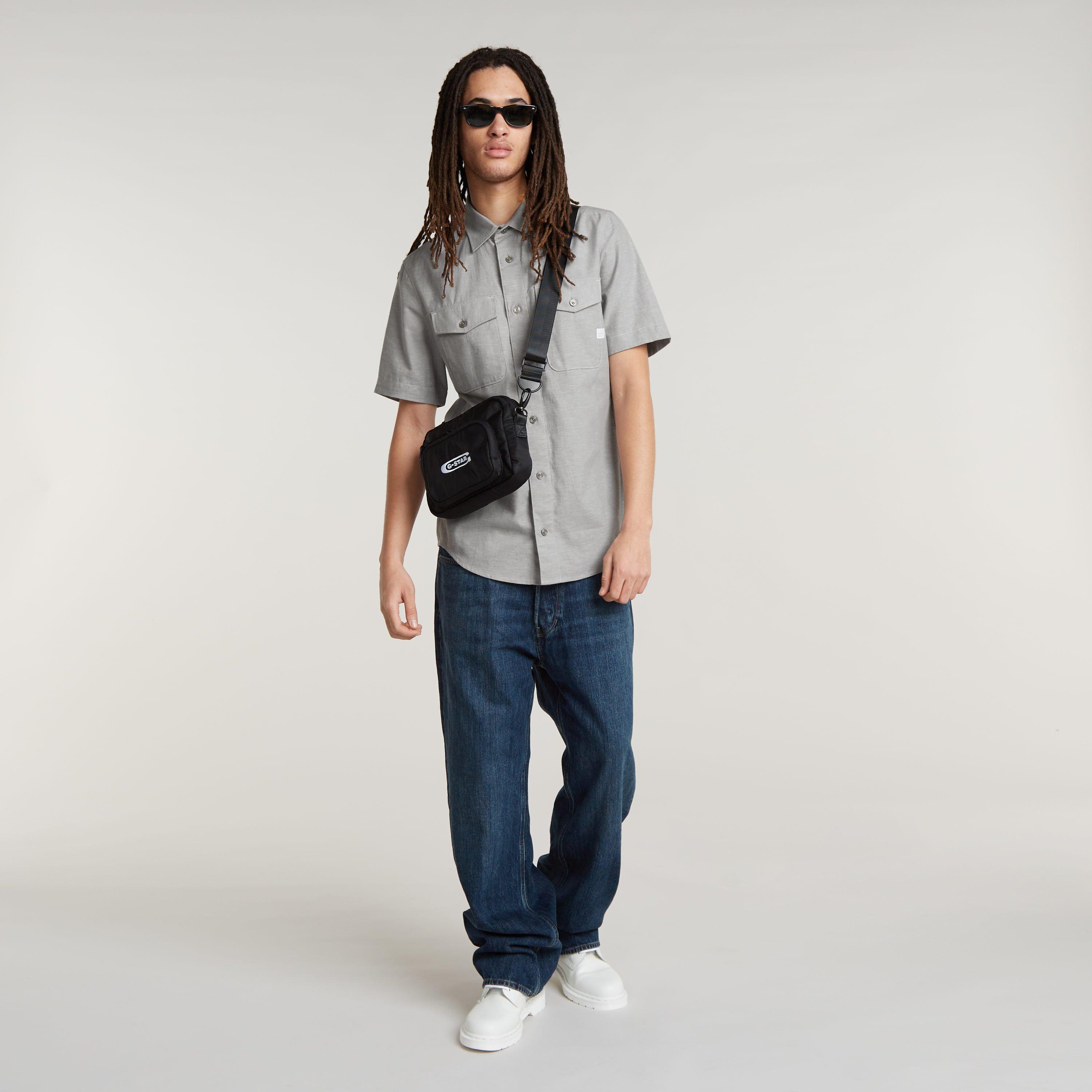 Corrct Gry G301 - G Star - Men's Marine Slim Short-Sleeve Oxford Shirt - 3