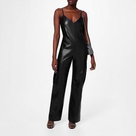 Stine Goya Remy Faux Leather Jumpsuit