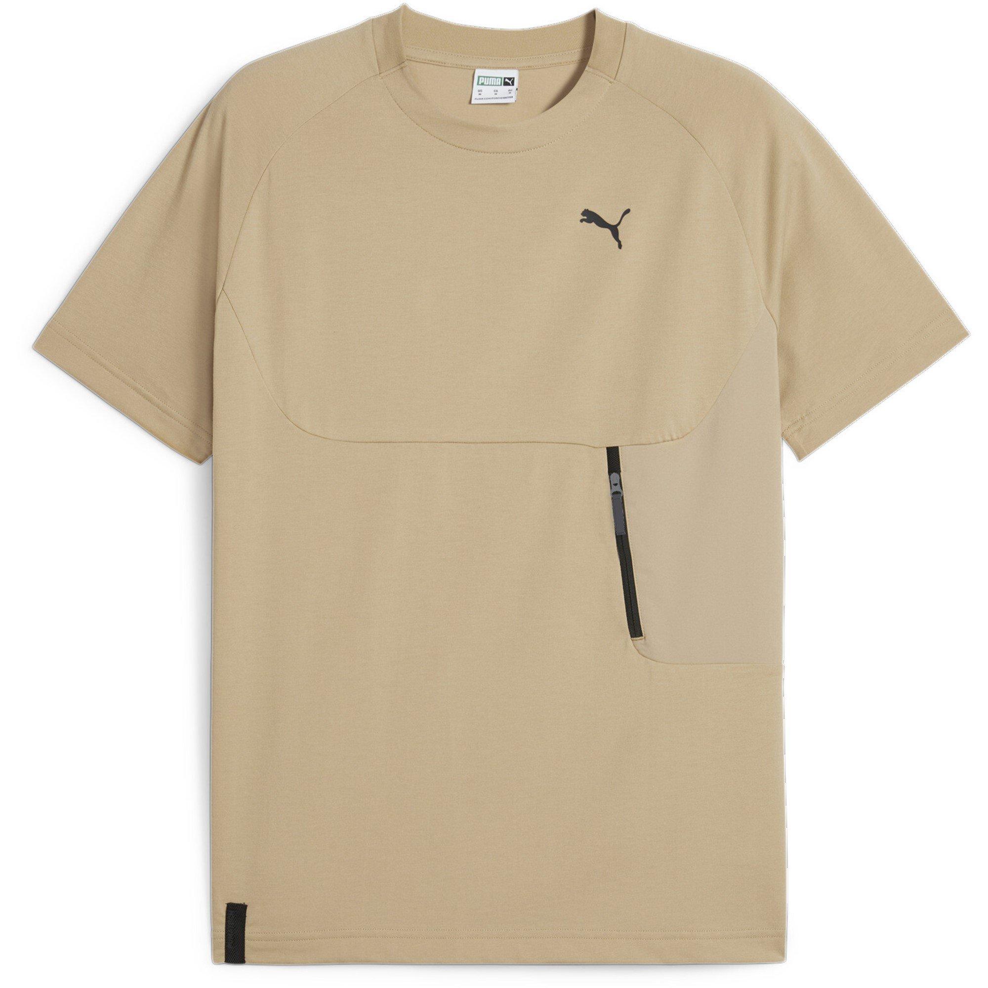 Tan - Puma - Men's PUMATECH Pocket Regular Fit T-Shirt - 1