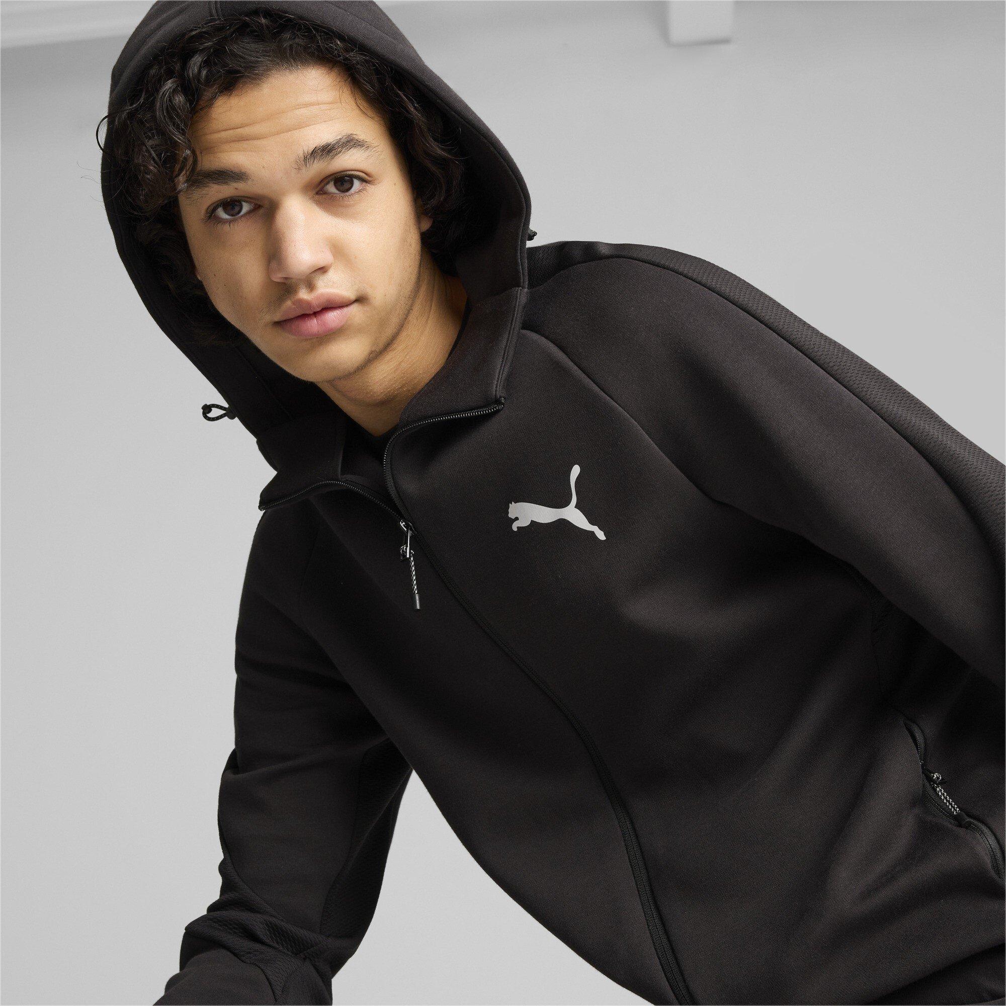 Puma Black - Puma - Men's EVOSTRIPE Full Zip Fleece Fabric - 6