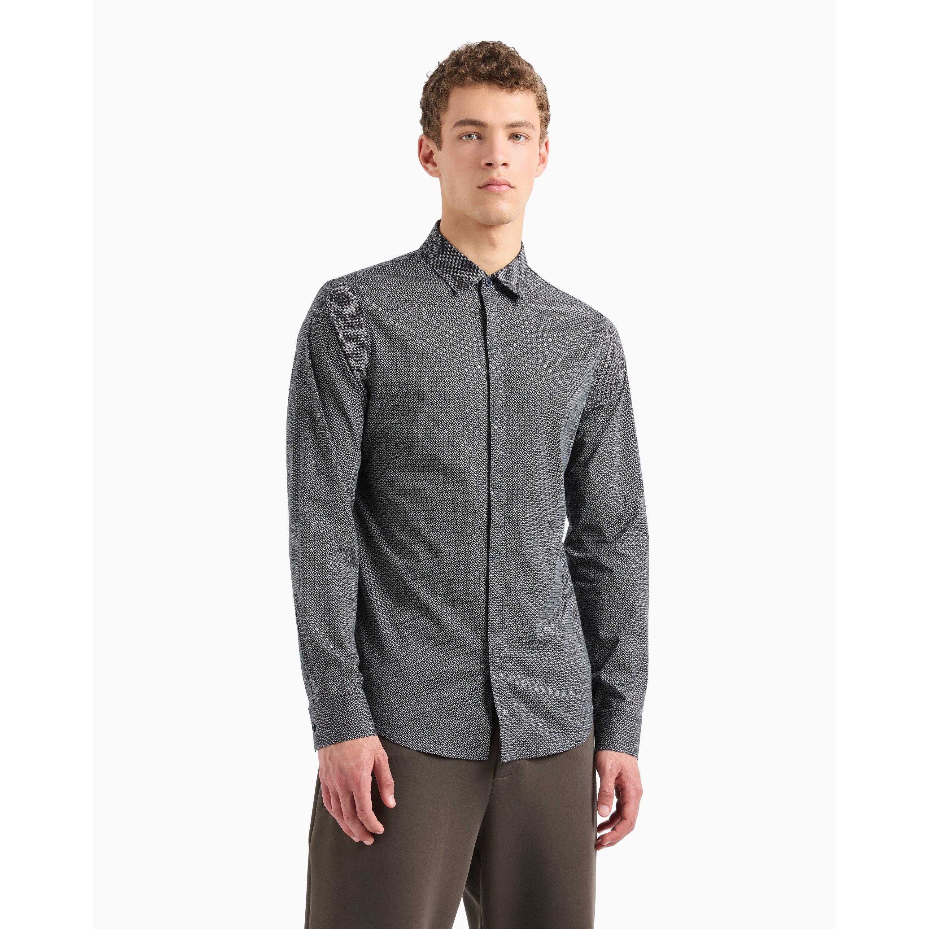 Armani Exchange Men's Long-Sleeve Patterned Shirt