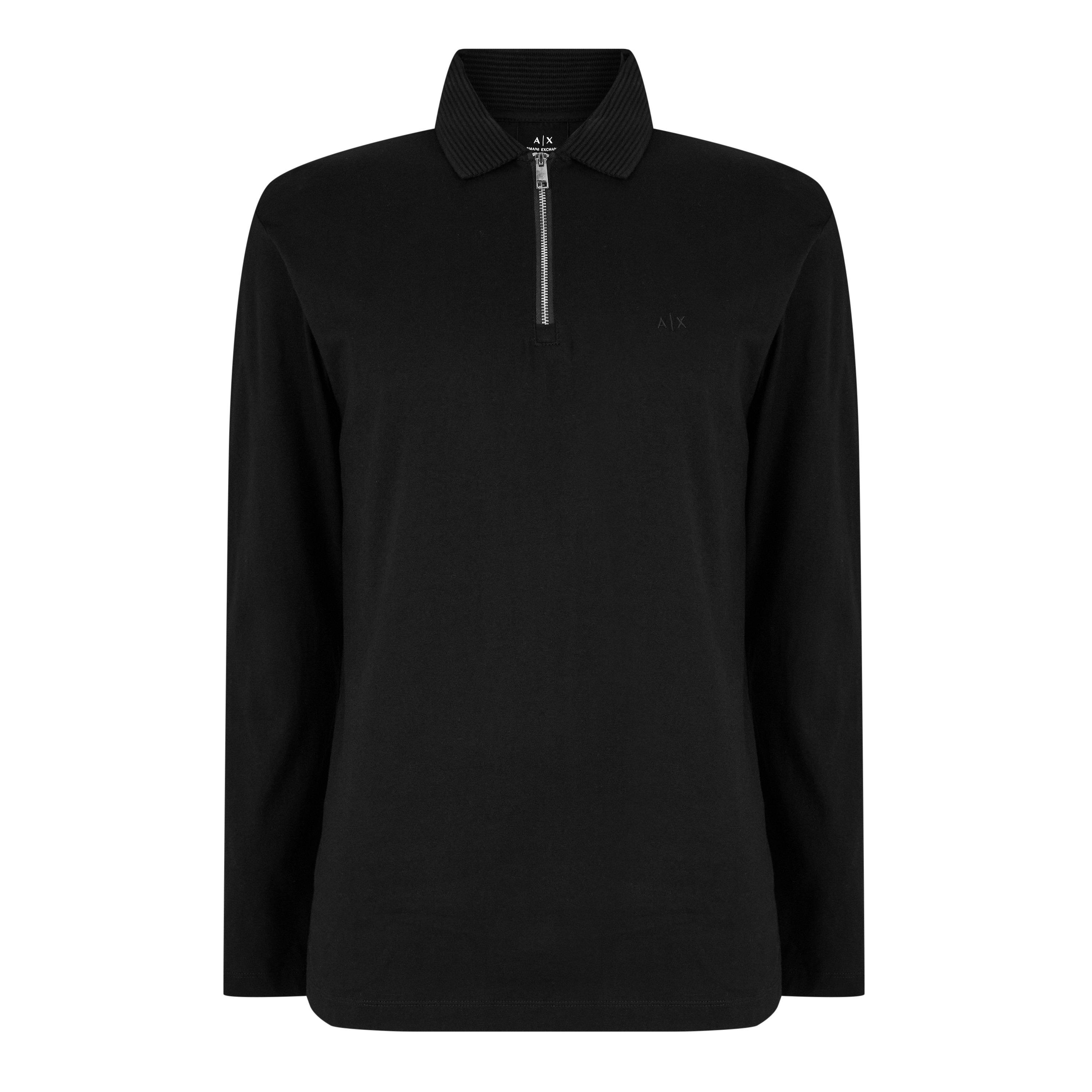 Black UC001 - Armani Exchange - Men's Short-Sleeve Polo Shirt - 1