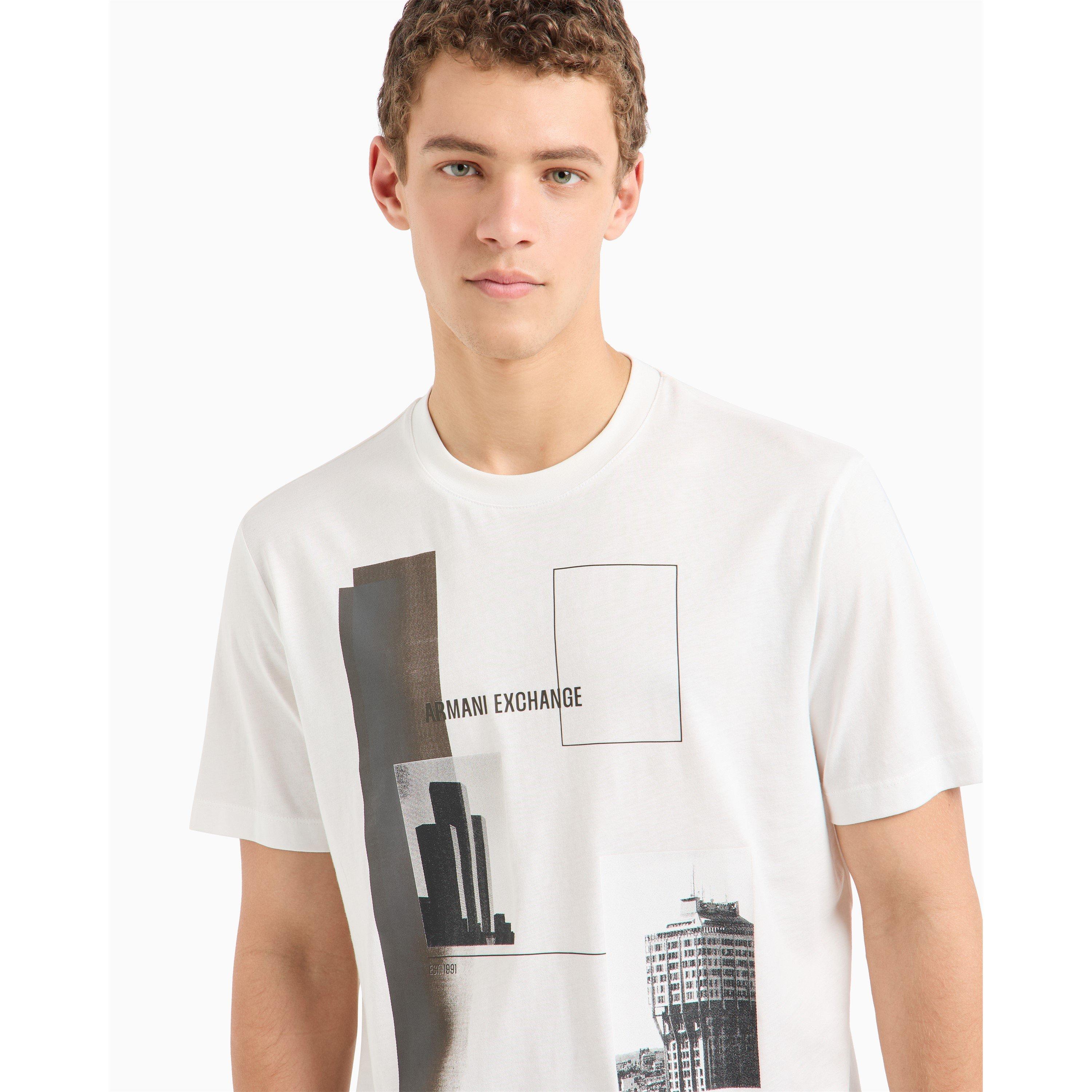 Off White 61AK - Armani Exchange - Men's Regular Fit T-Shirt - 4
