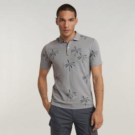 G Star Dunda Slim Print Polo Shirt