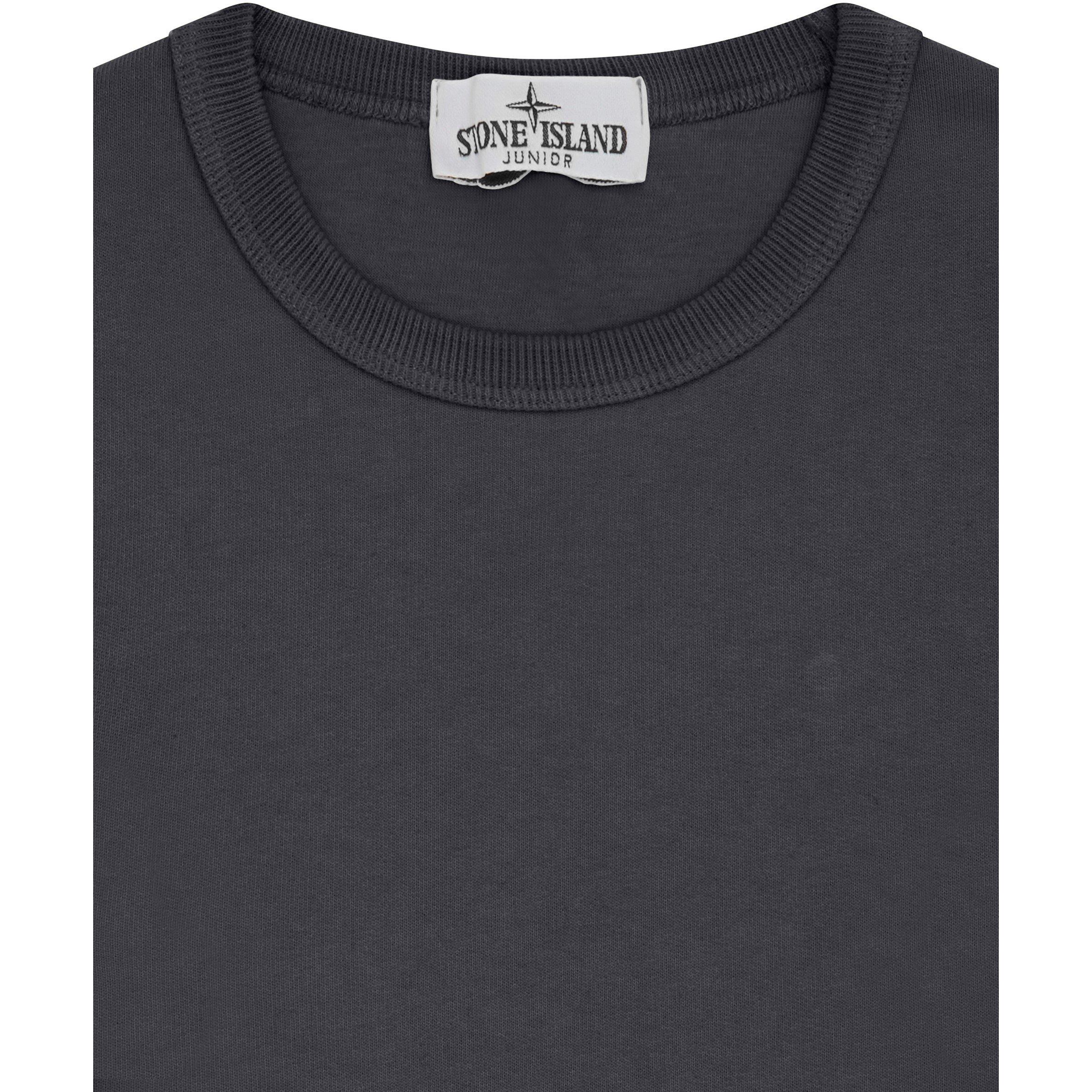 Grey Mel V0M64 - Stone Island - Badge Crew Sweater Juniors - 3