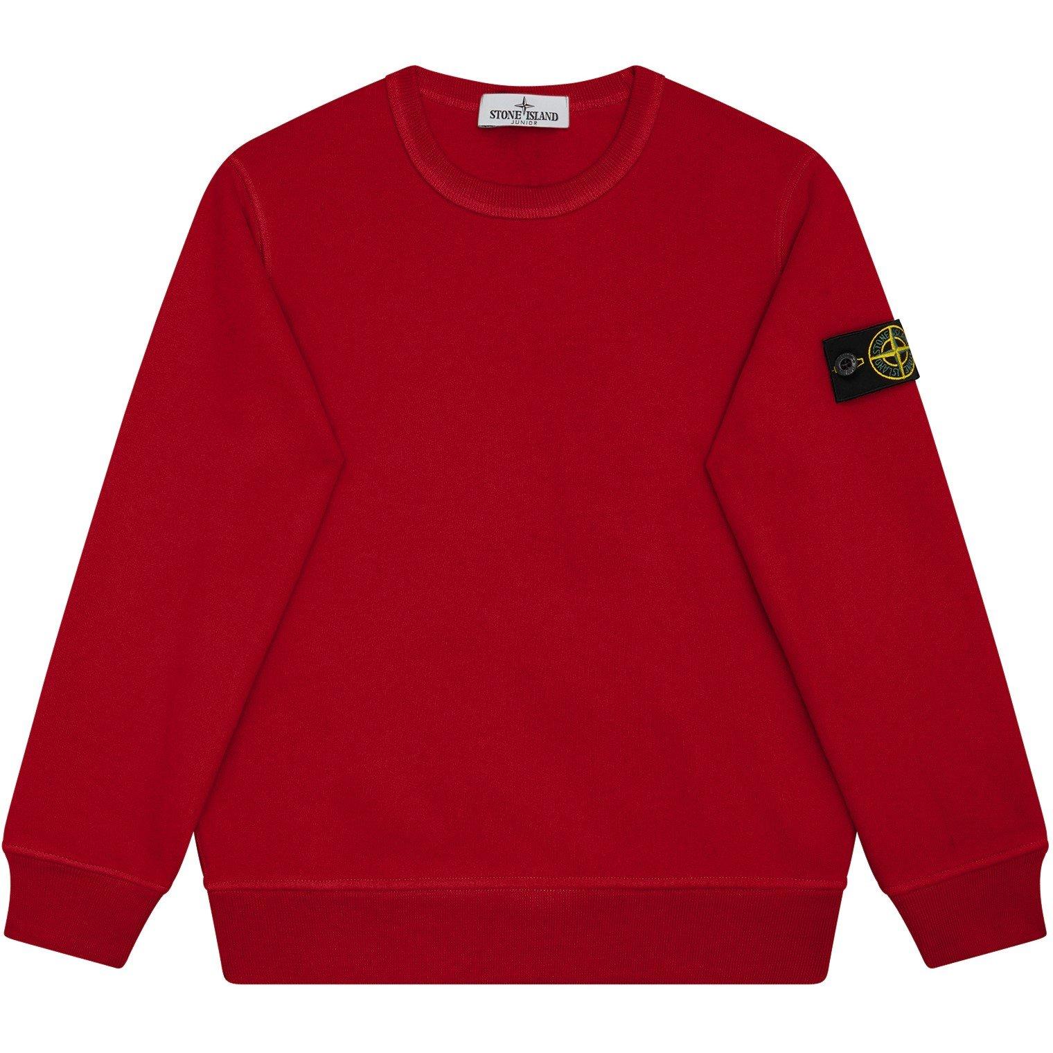Stone Island Badge Crew Sweater Juniors - Rosso V0010 - 14 Years