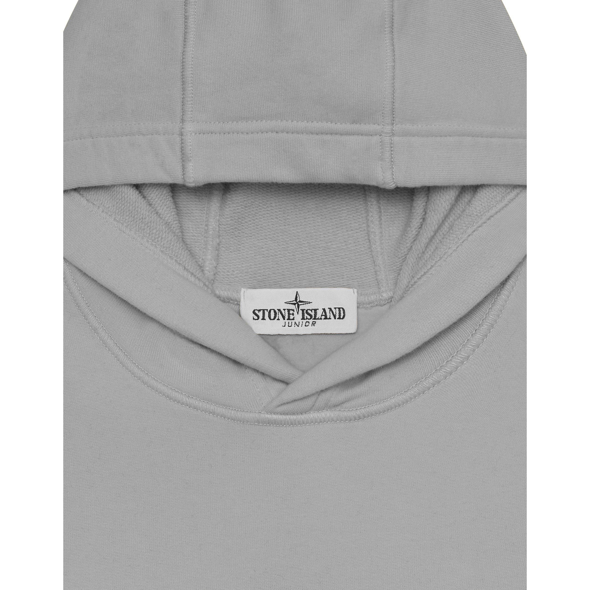 Grey Mel V0M64 - Stone Island - Logo Patch Hoodie Junior - 3