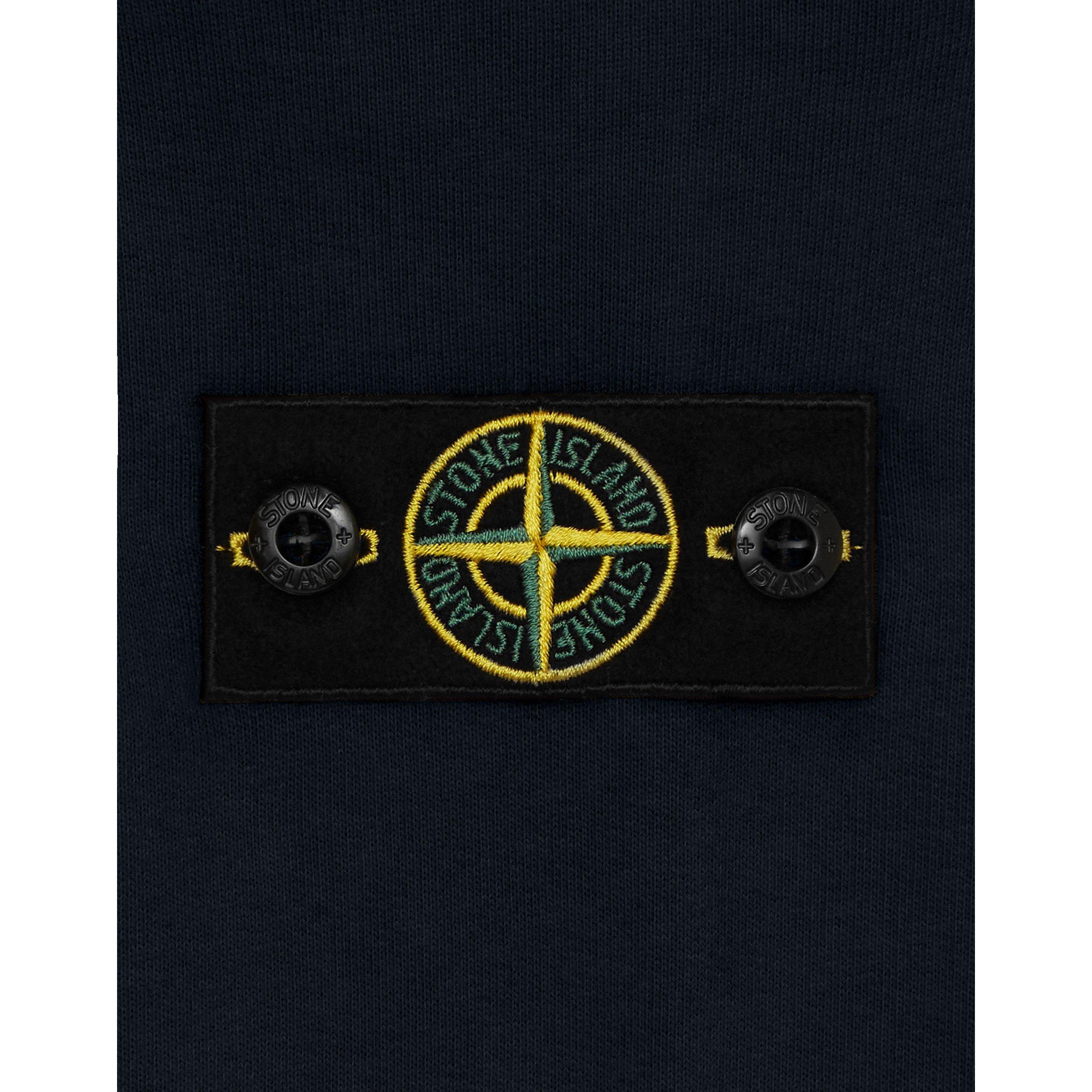 Navy V0020 - Stone Island - Logo Patch Hoodie Junior - 4