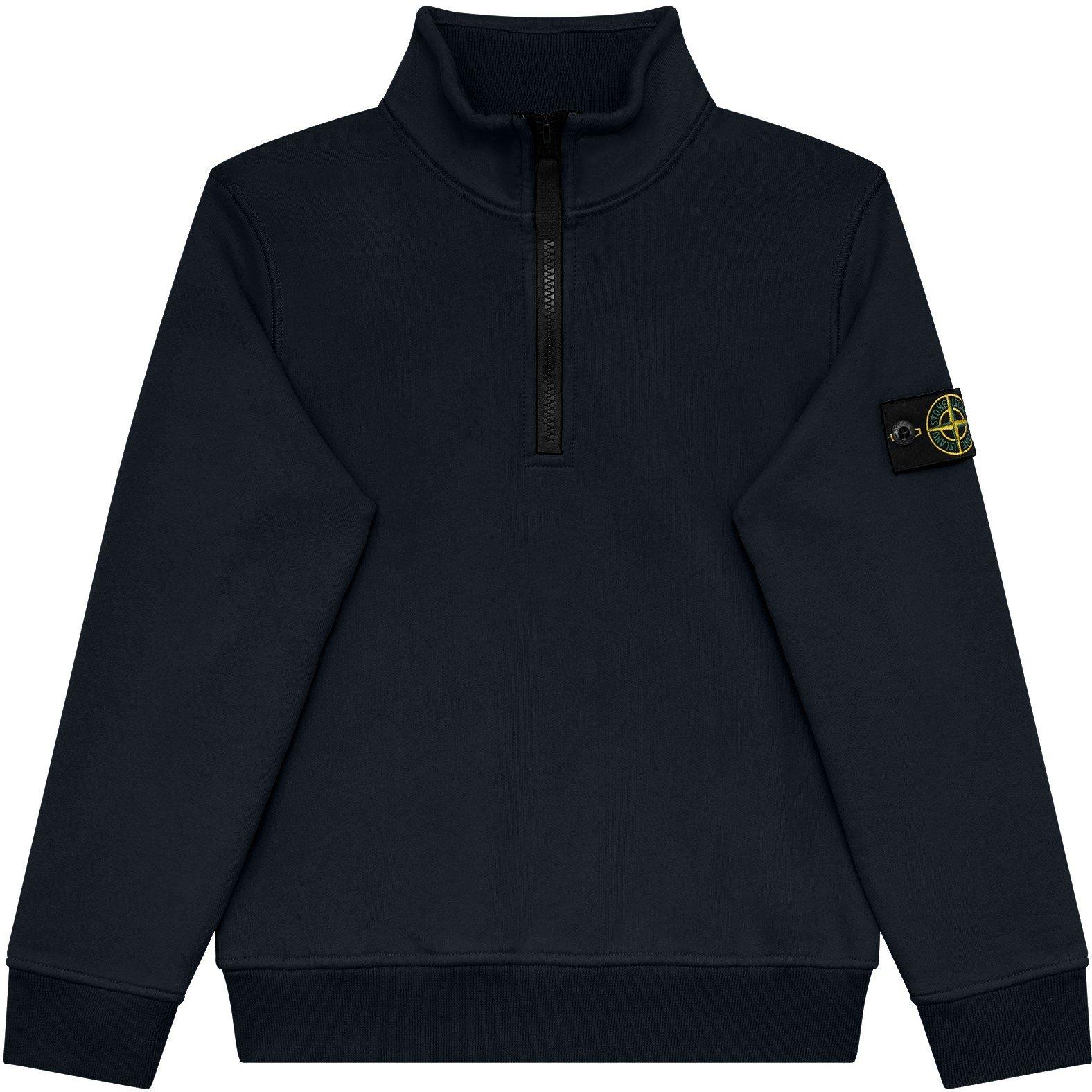 Navy V0020 - Stone Island - 1/4 Zip Sweatshirt Juniors - 1