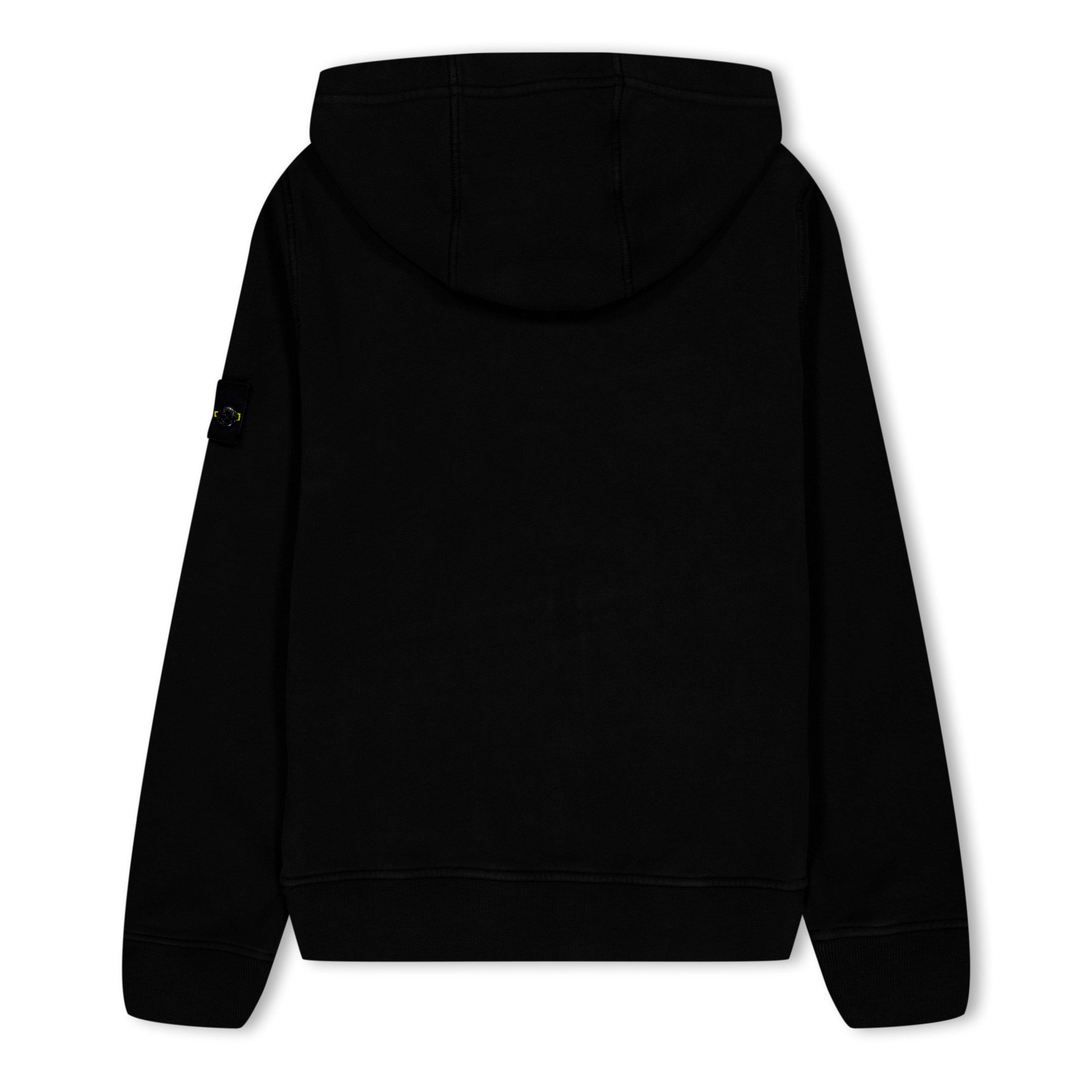 Black V0029 - Stone Island - Heavyweight Zipped Hoodie Junior - 2