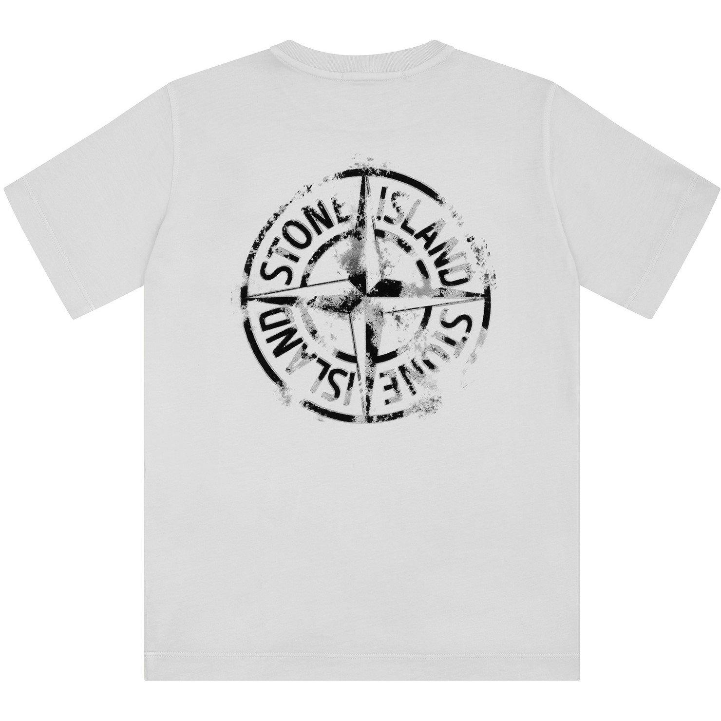 White V0001 - Stone Island - Compass T-Shirt Juniors - 2