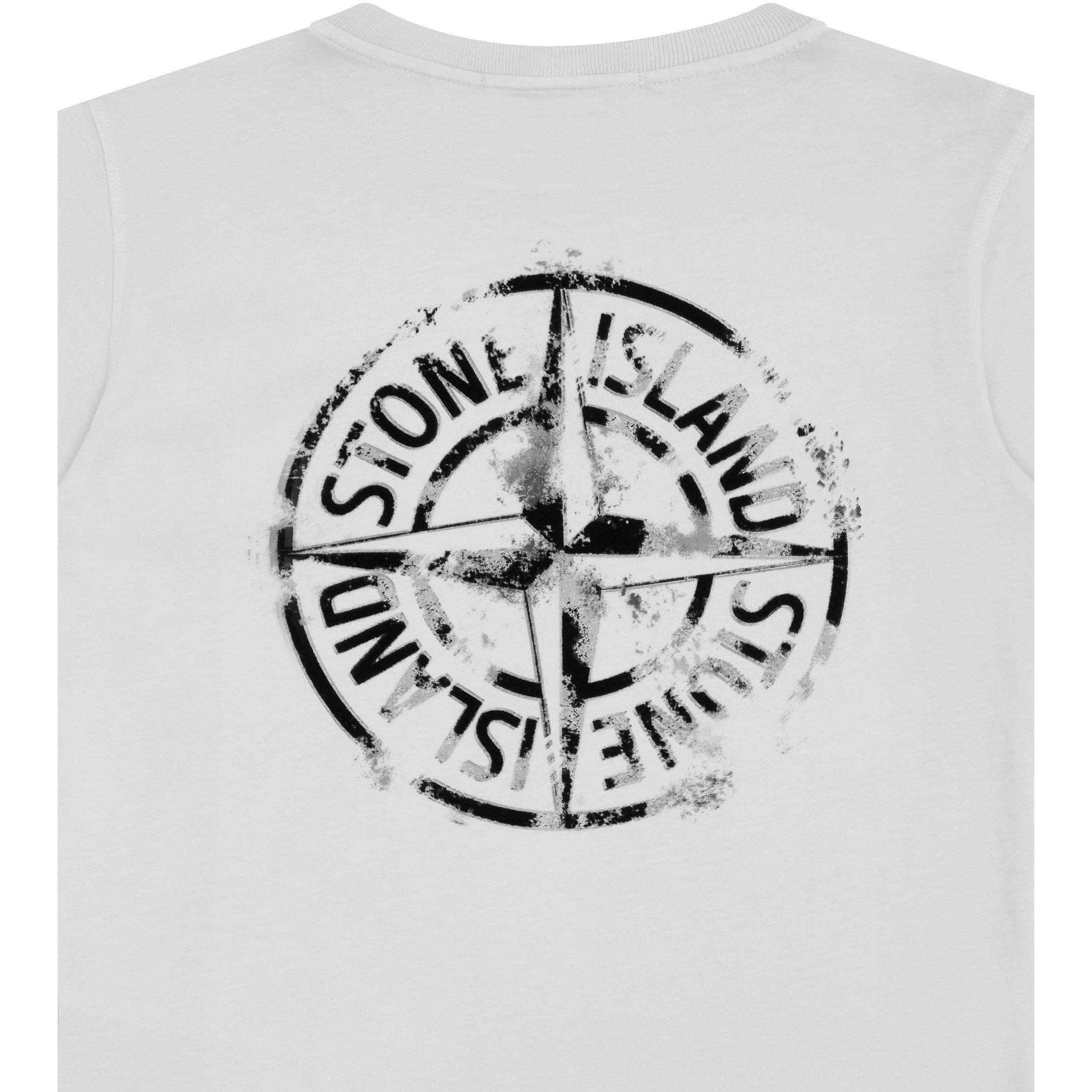 White V0001 - Stone Island - Compass T-Shirt Juniors - 4