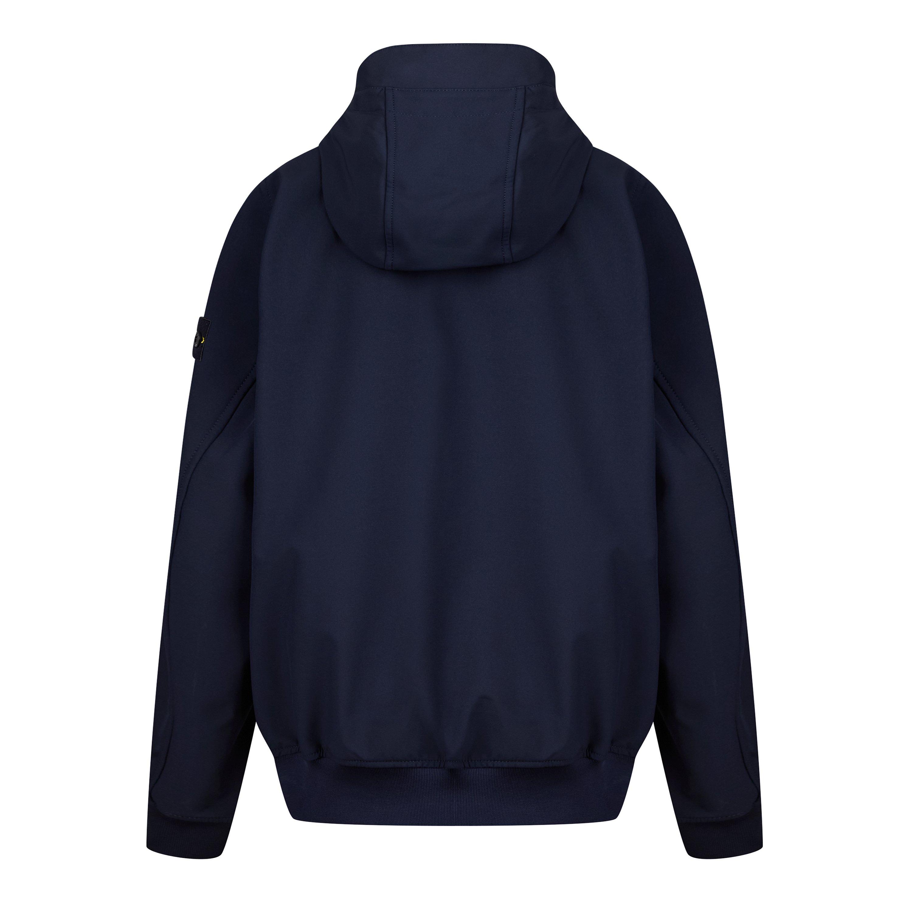 Navy V0020 - Stone Island - Kids'  Hooded Long Sleeve Softshell Jacket - 2