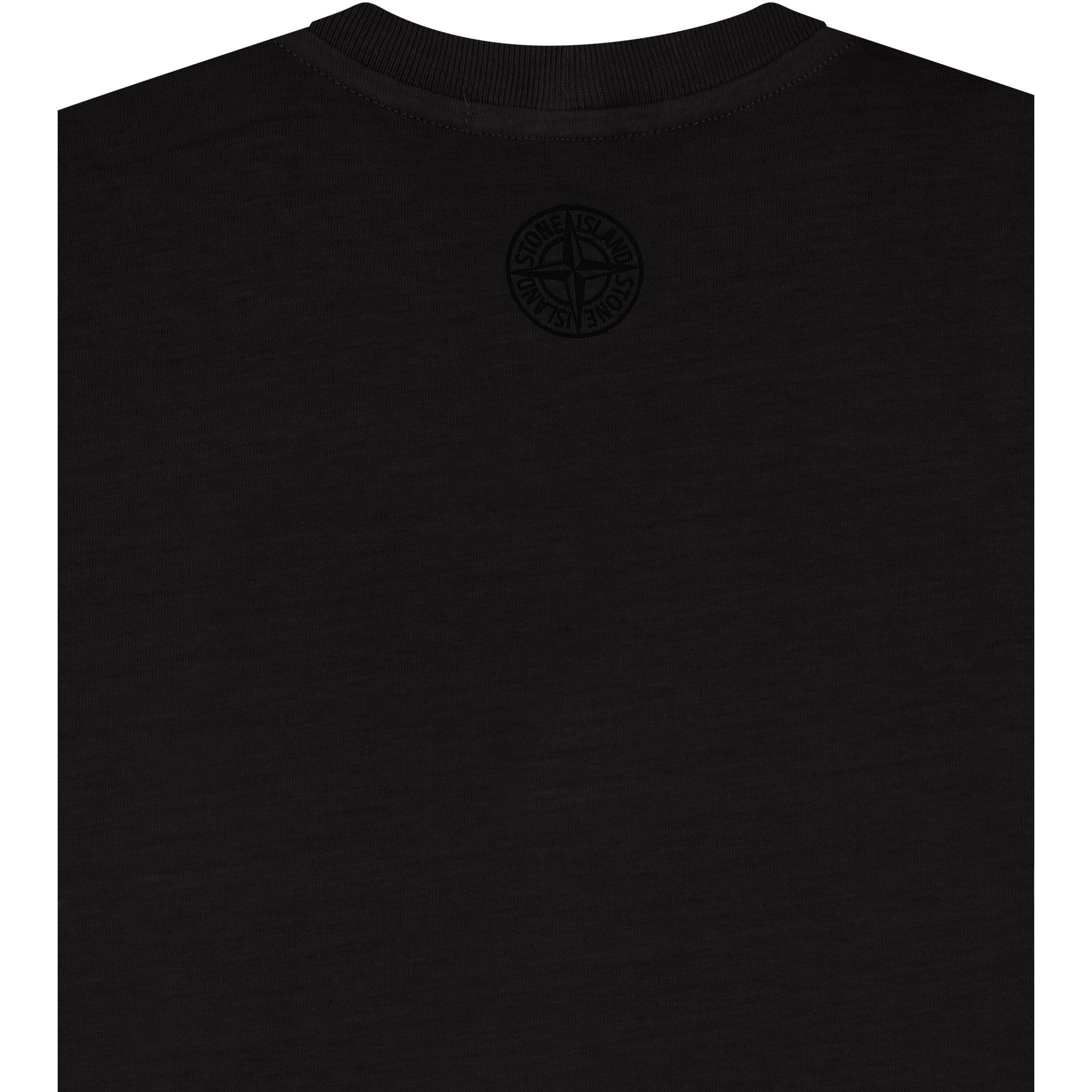 Black V0029 - Stone Island - Distressed Logo T-Shirt - 4