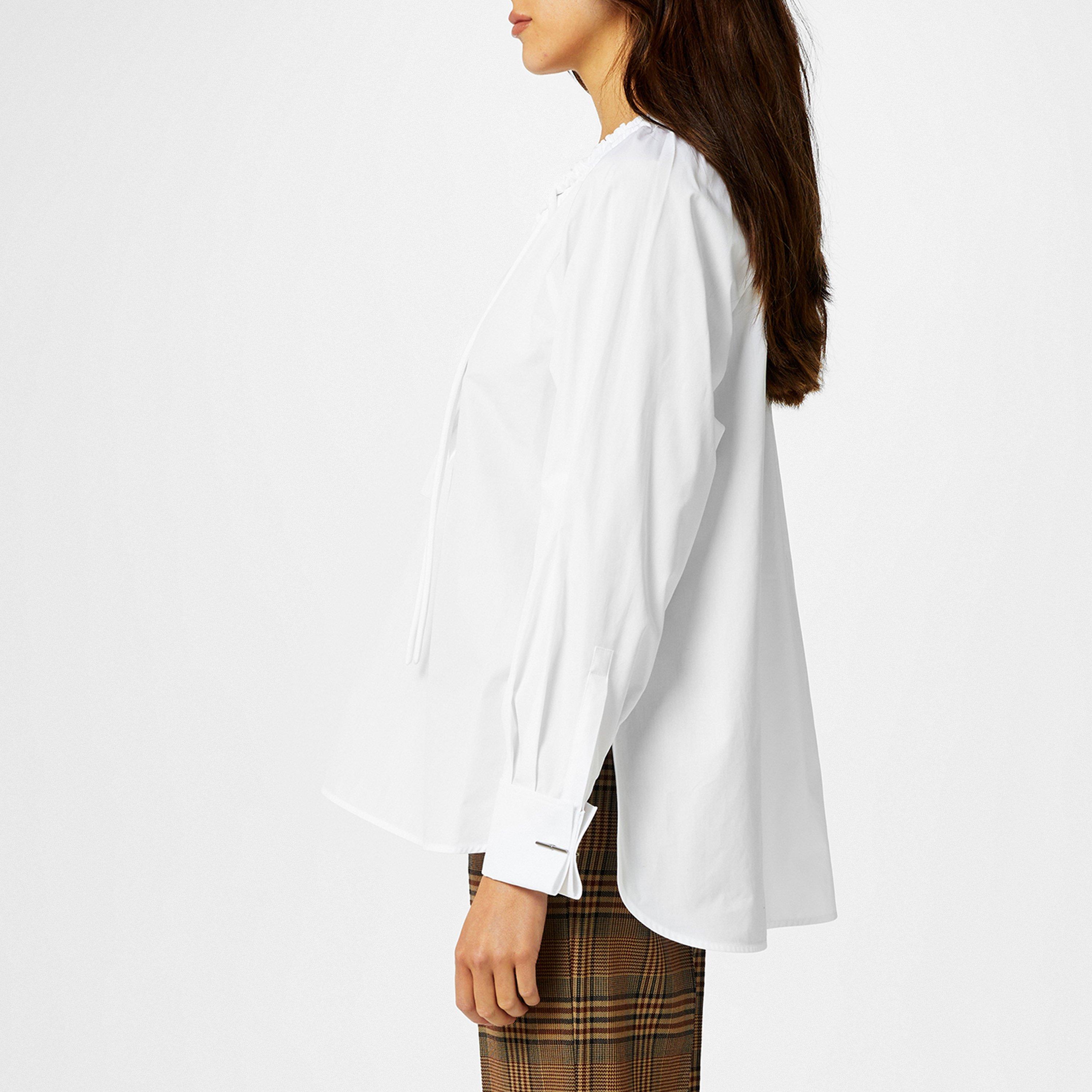 Opt White - Max Mara - Ario Cotton Poplin Blouse - 2